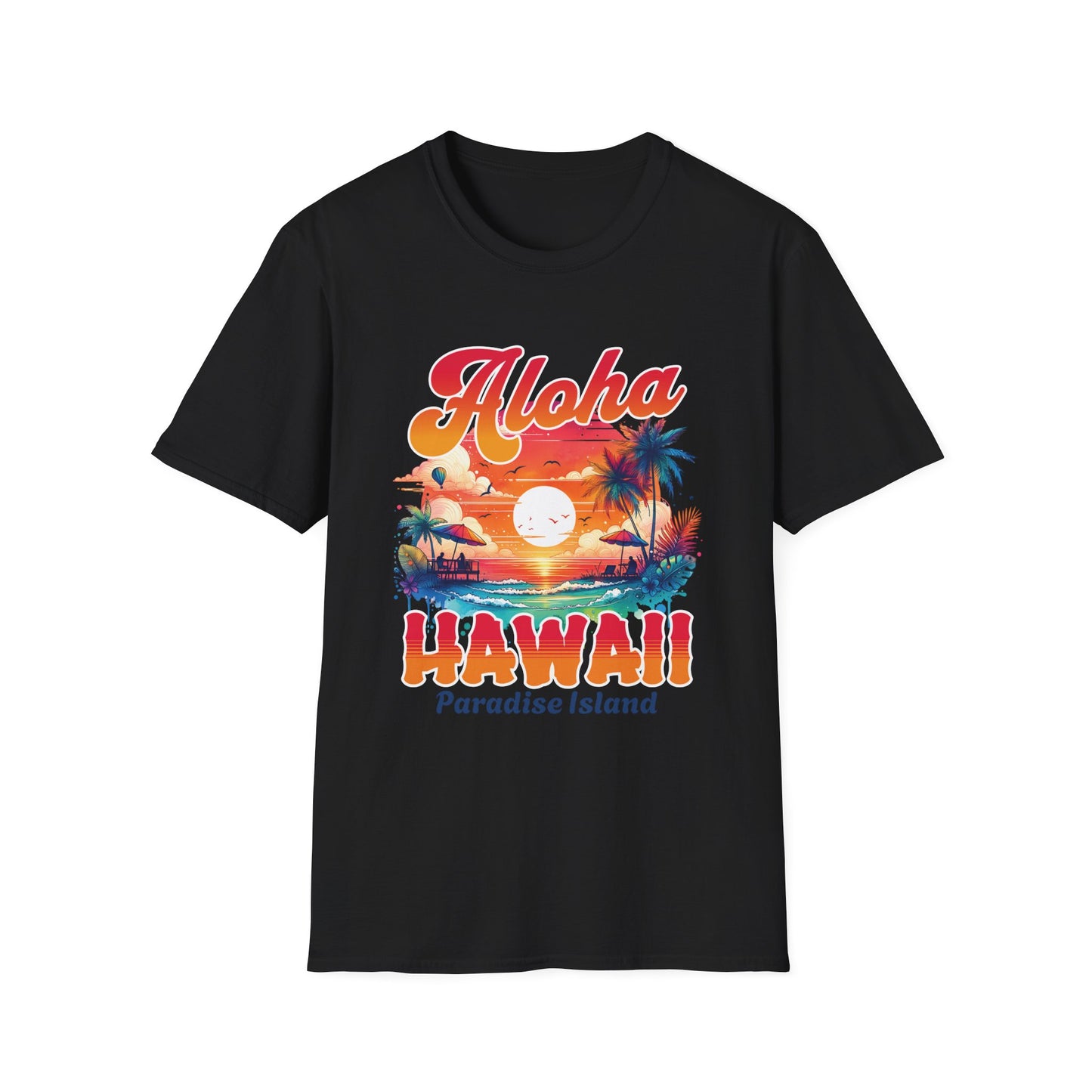 Aloha Hawaii Paradise T-Shirt - Unisex Softstyle
