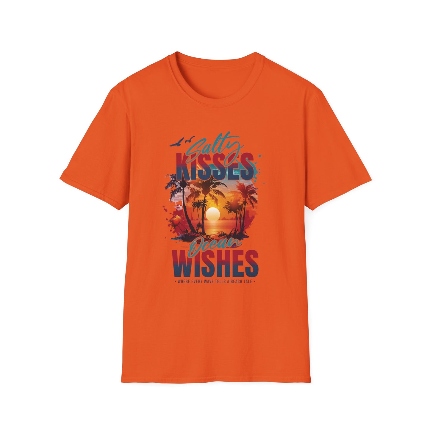 Beach Vibes T-Shirt - Salty Kisses, Ocean Wishes