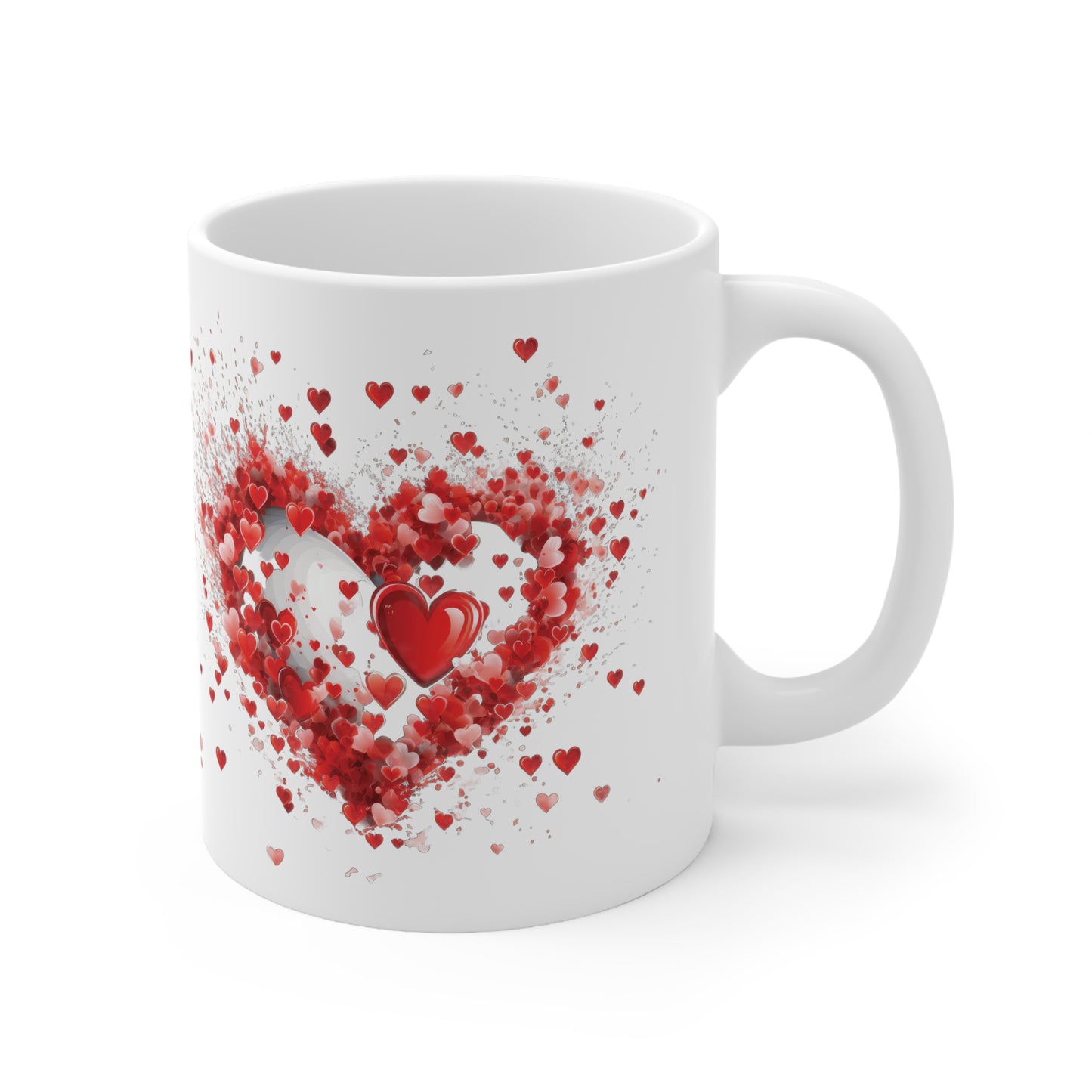 Valentine's Love & Hearts: Ceramic Mug 11oz