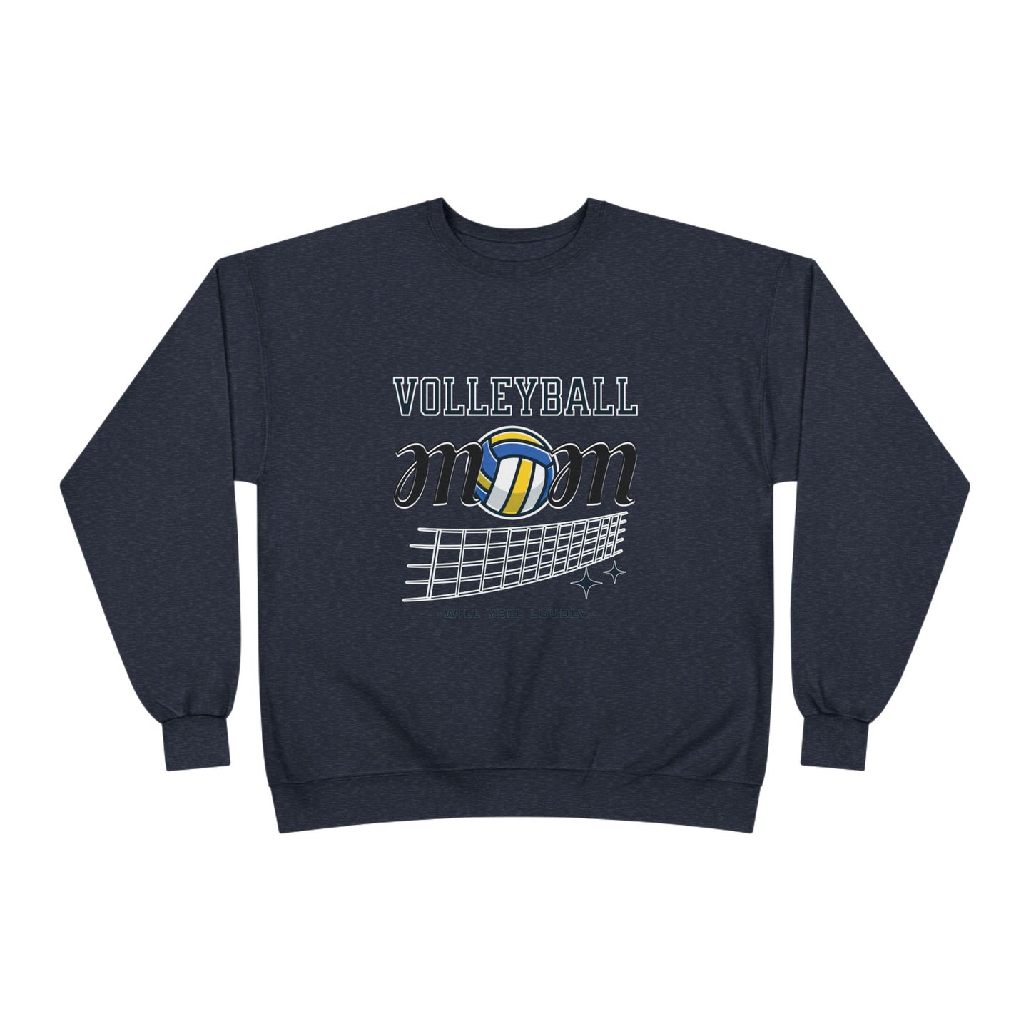 Volleyball Mom Eco-Friendly Crewneck Sweatshirt, Mother's Day Gift, Sports Apparel, Gamer Sweatshirt, Family Celebration Wear