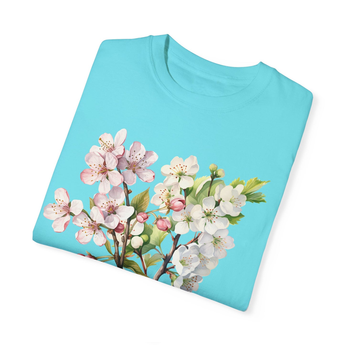 May Birth Flower "Hawthorn" - Unisex Garment-Dyed T-shirt