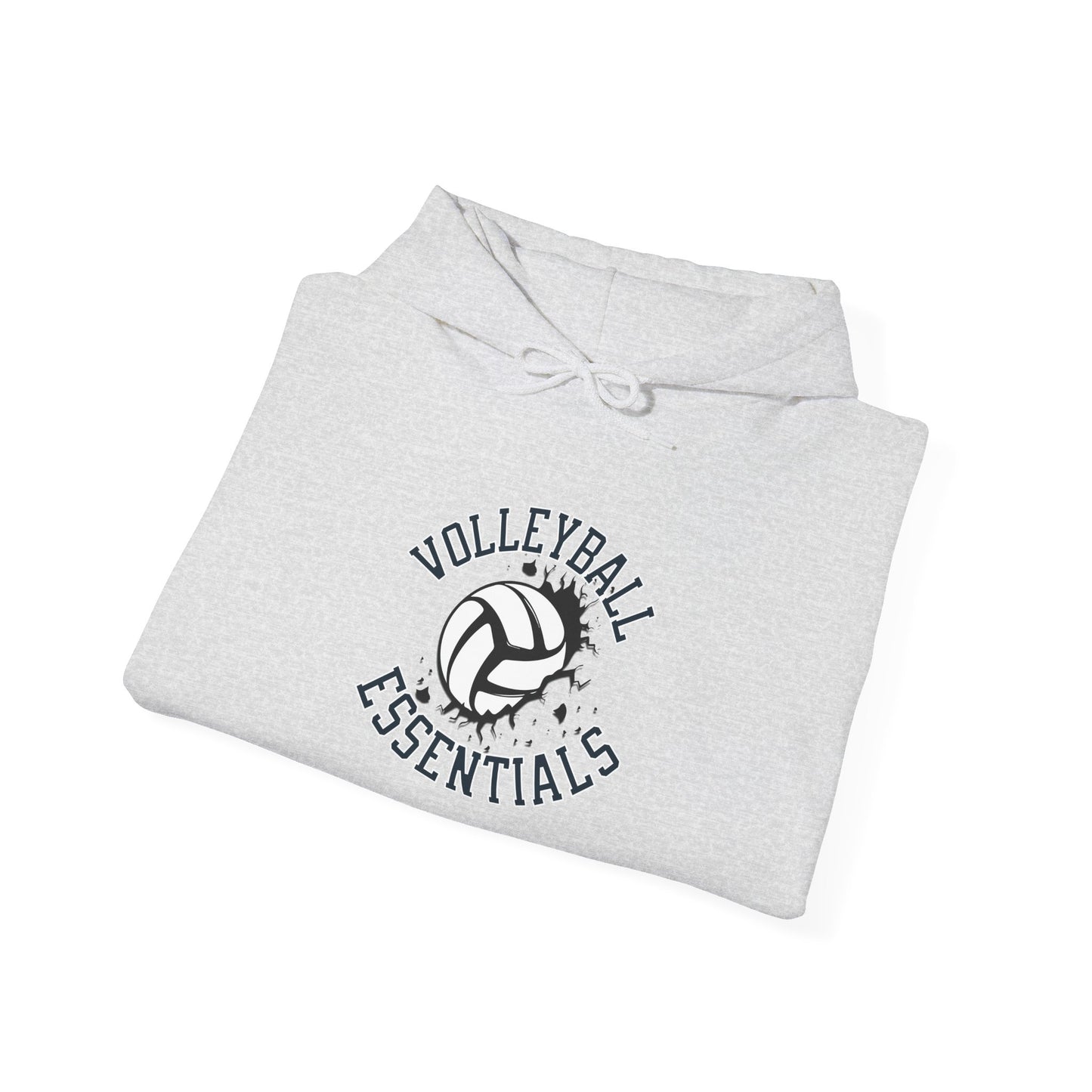 Volleyball Essentials Hoodie, Unisex Heavy Blend Sweatshirt for Players, Sporty Gift, Workout Wear, Casual Comfort