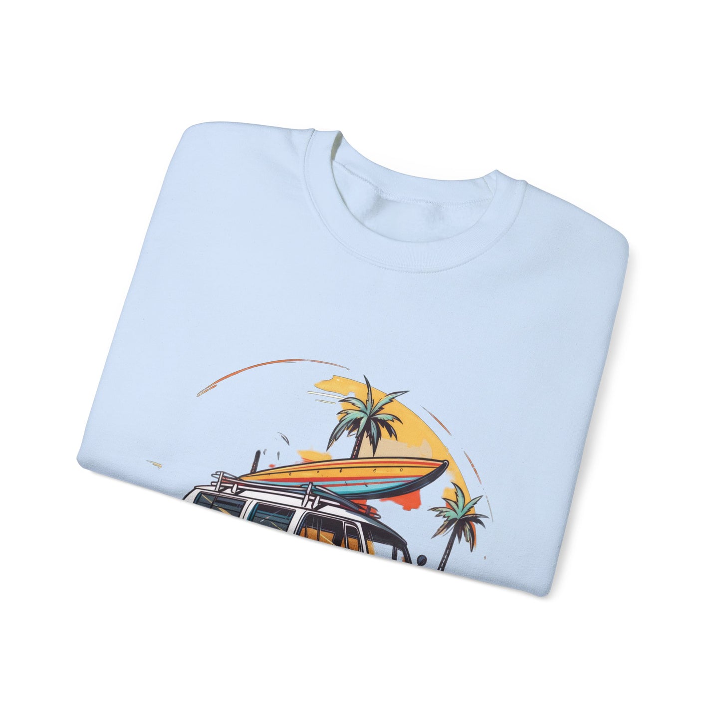 Retro Surf Van - Unisex Heavy Blend™ Crewneck Sweatshirt