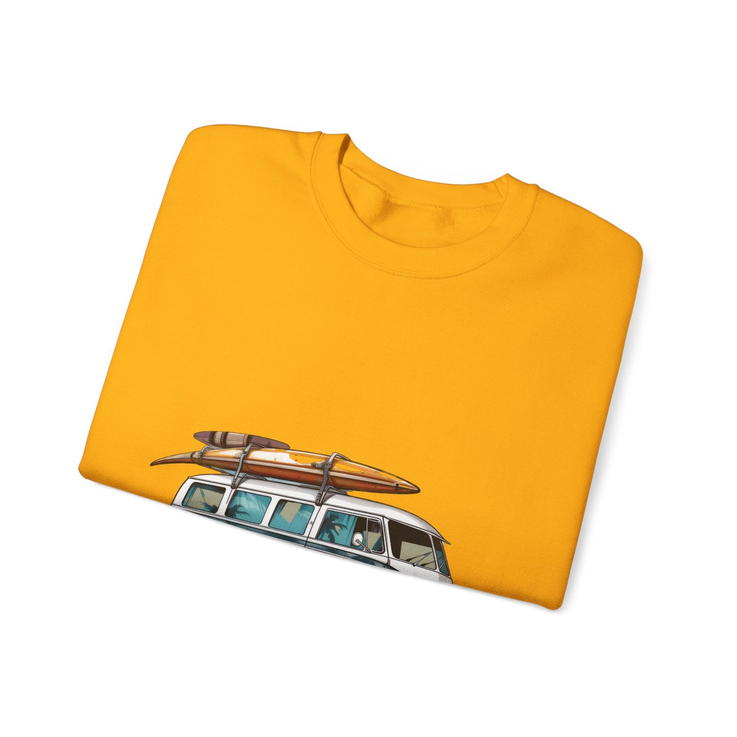 Retro Surf Van - Unisex Heavy Blend™ Crewneck Sweatshirt