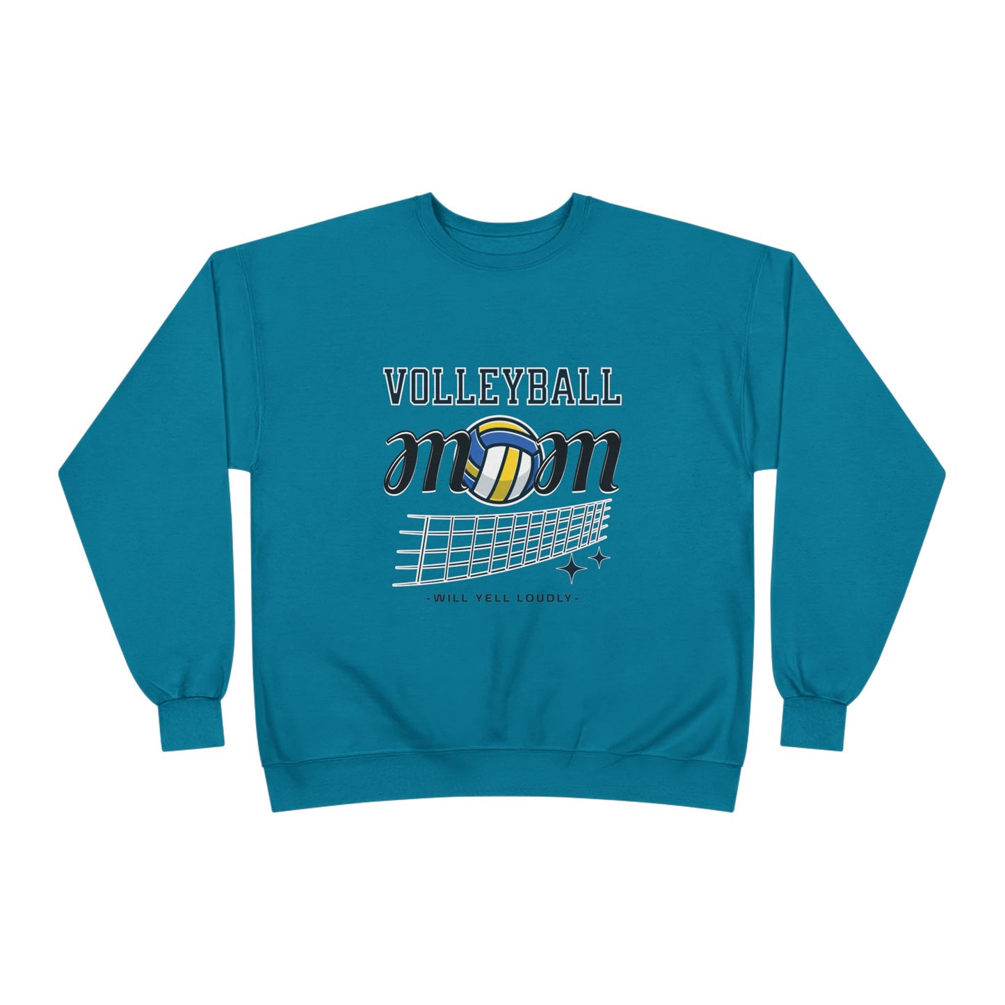Volleyball Mom Eco-Friendly Crewneck Sweatshirt, Mother's Day Gift, Sports Apparel, Gamer Sweatshirt, Family Celebration Wear
