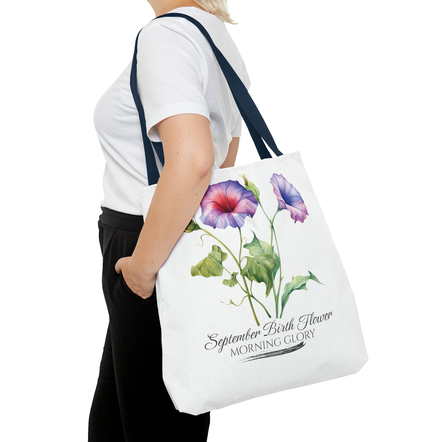 September Birth Flower: Morning Glory - Tote Bag (AOP)