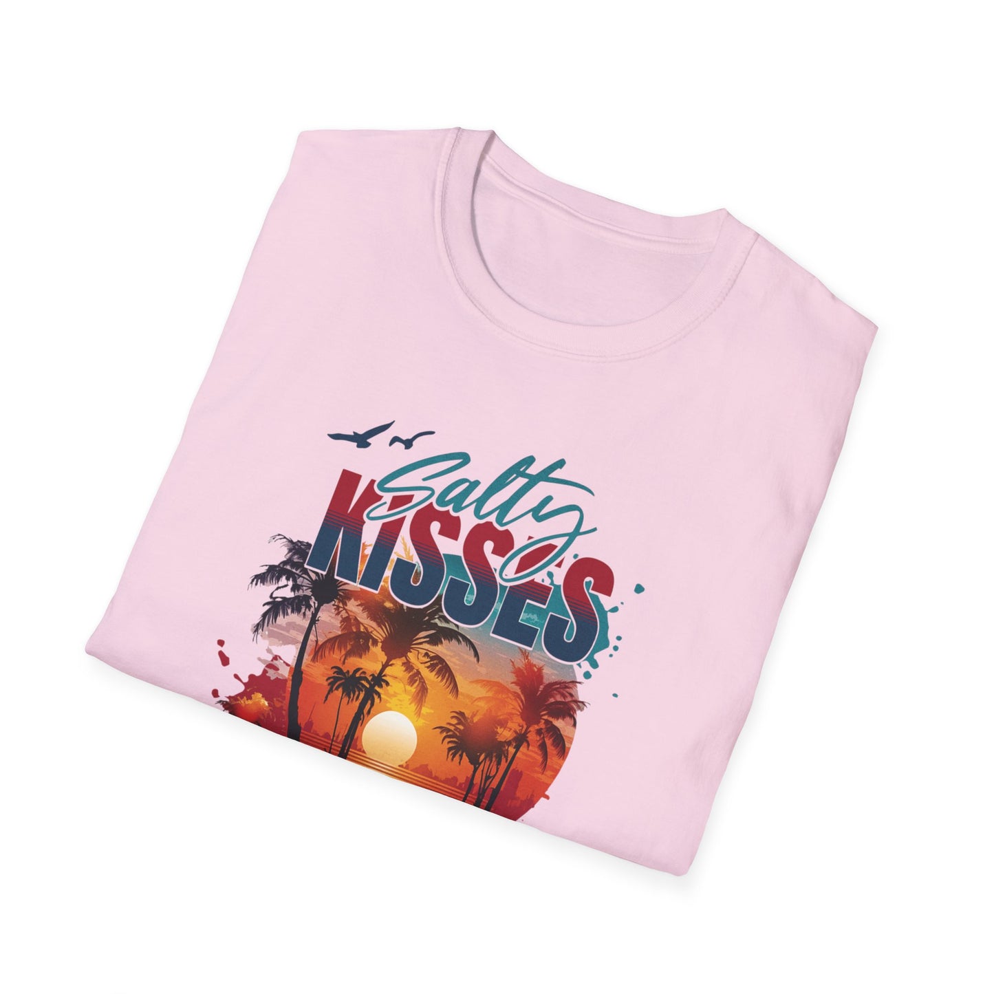 Beach Vibes T-Shirt - Salty Kisses, Ocean Wishes