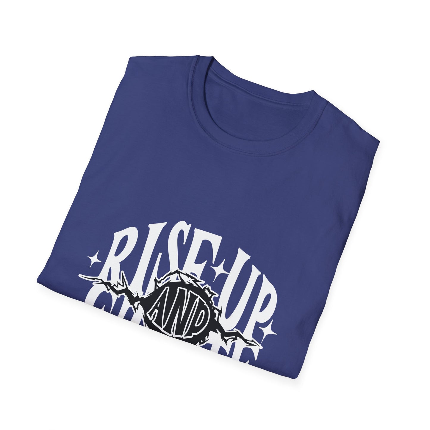 Rise Up And Create Unisex Softstyle T-Shirt, Motivational Tee, Inspirational Shirt, Artist Gift, Graphic Tee, Creative Apparel