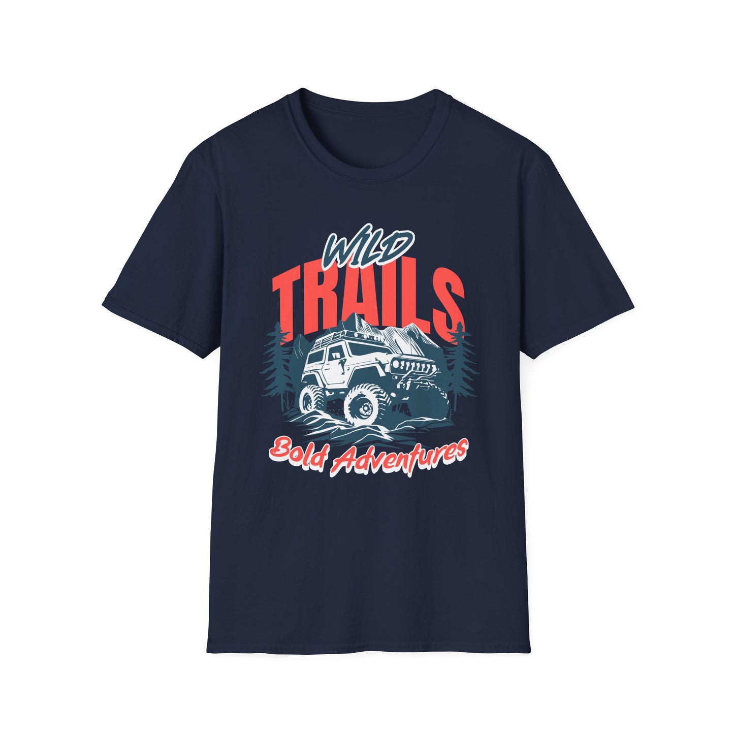 Adventure Trails Unisex T-Shirt, Outdoors Nature Tee, Hiking Wanderlust Shirt, Wilderness Exploration Top, Mountain Camping Apparel