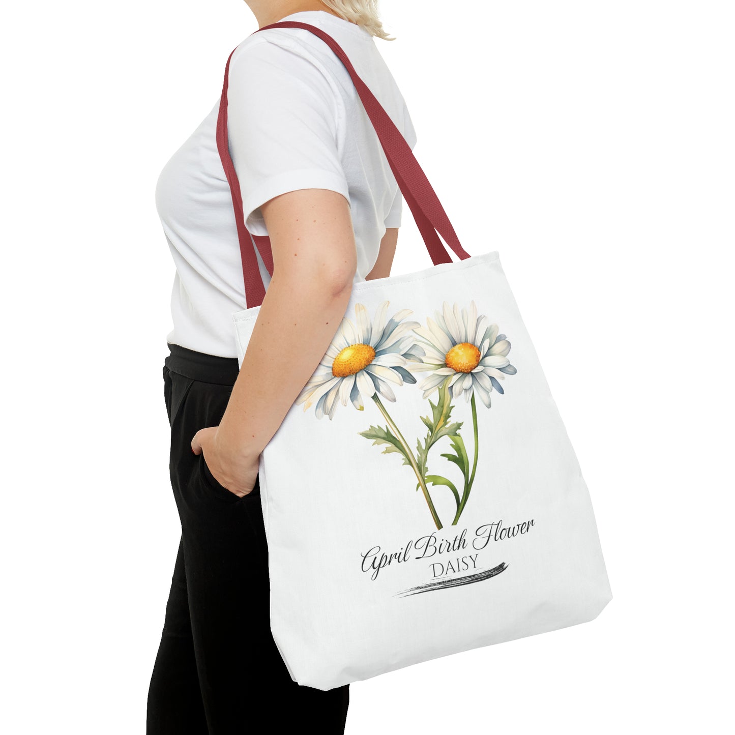April Birth Flower: Daisy - Tote Bag (AOP)