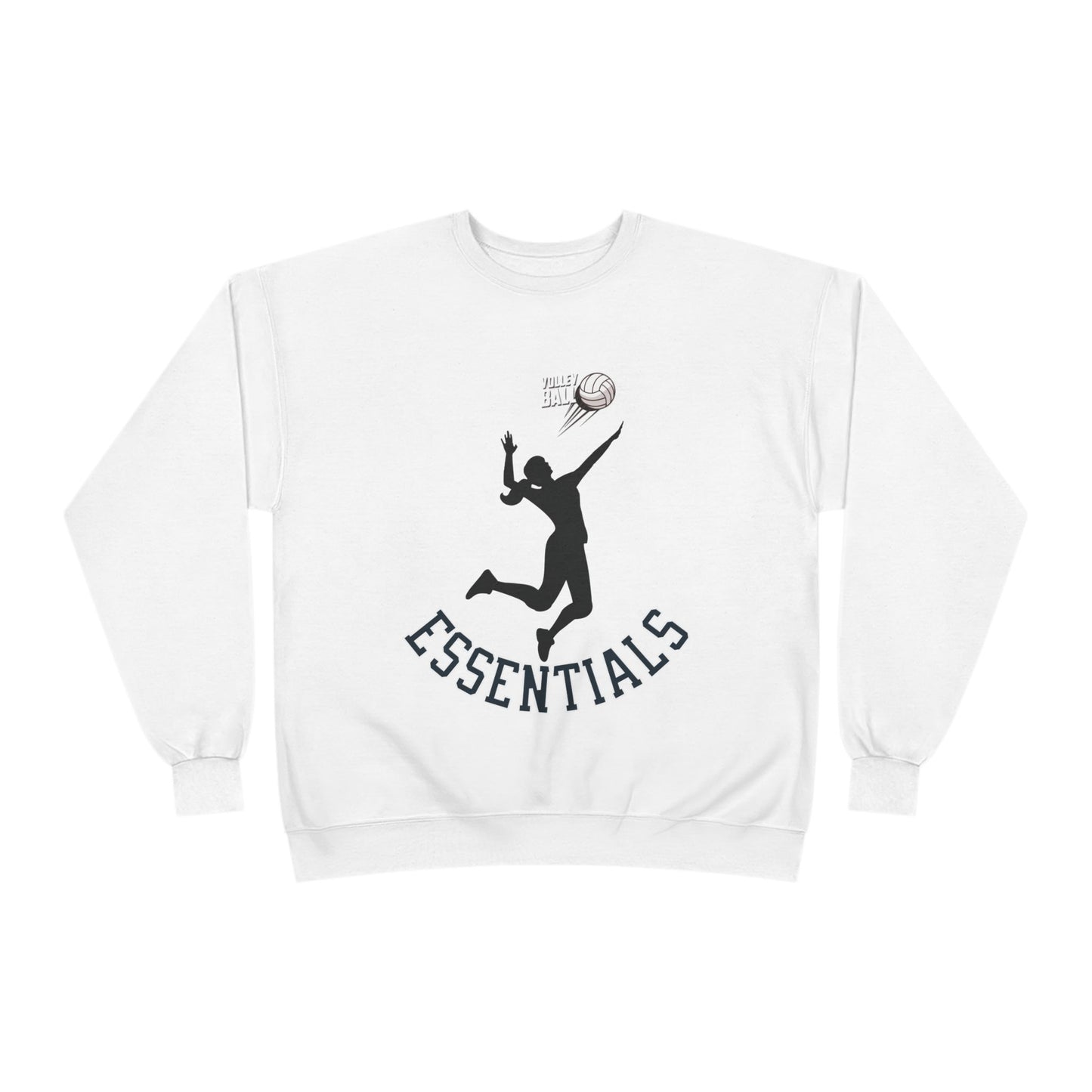 Stylish Eco-Friendly Crewneck Sweatshirt with 'Essentials' Graphic | Ideal for Athletes, Casual Wear, Sports Events and Holiday Gifts
