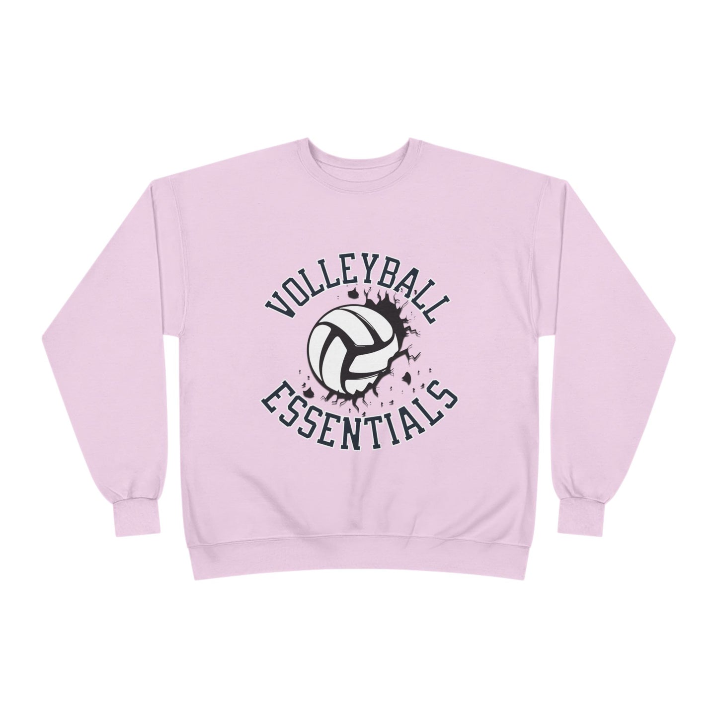 Volleyball Essentials Eco-Friendly Sweatshirt, Casual Sportswear, Gift for Volleyball Players, Team Apparel, Workout Clothing