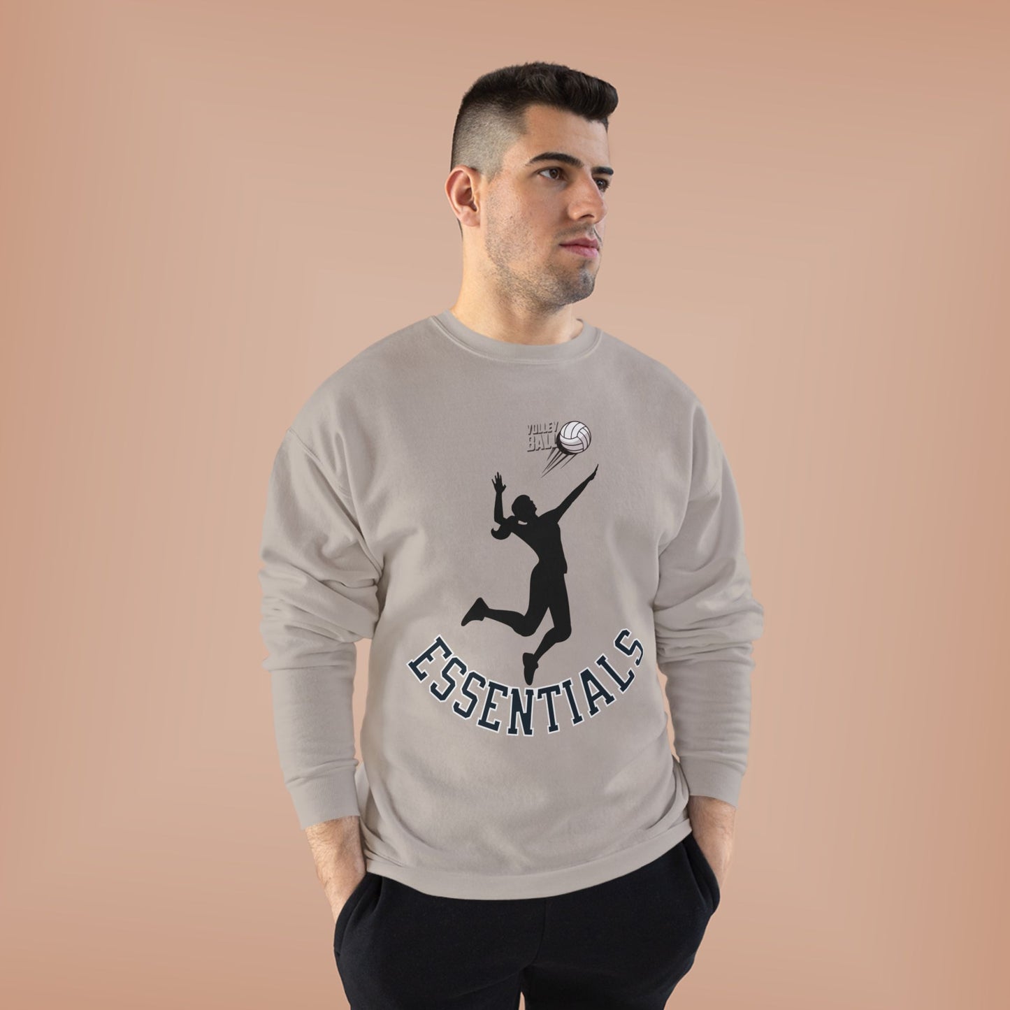 Stylish Eco-Friendly Crewneck Sweatshirt with 'Essentials' Graphic | Ideal for Athletes, Casual Wear, Sports Events and Holiday Gifts