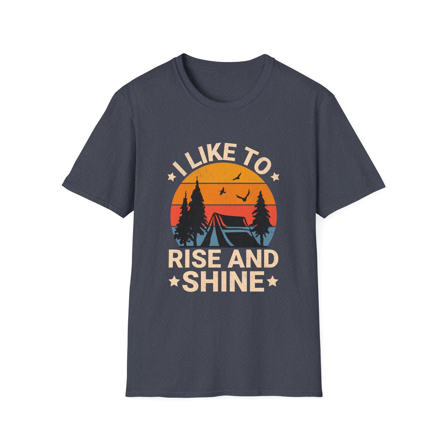 Rise And Shine Graphic Tee, Morning Person Shirt, Positive Vibes Top, Inspirational Quote Tee, Unisex Softstyle Tshirt, Comfortable Tee