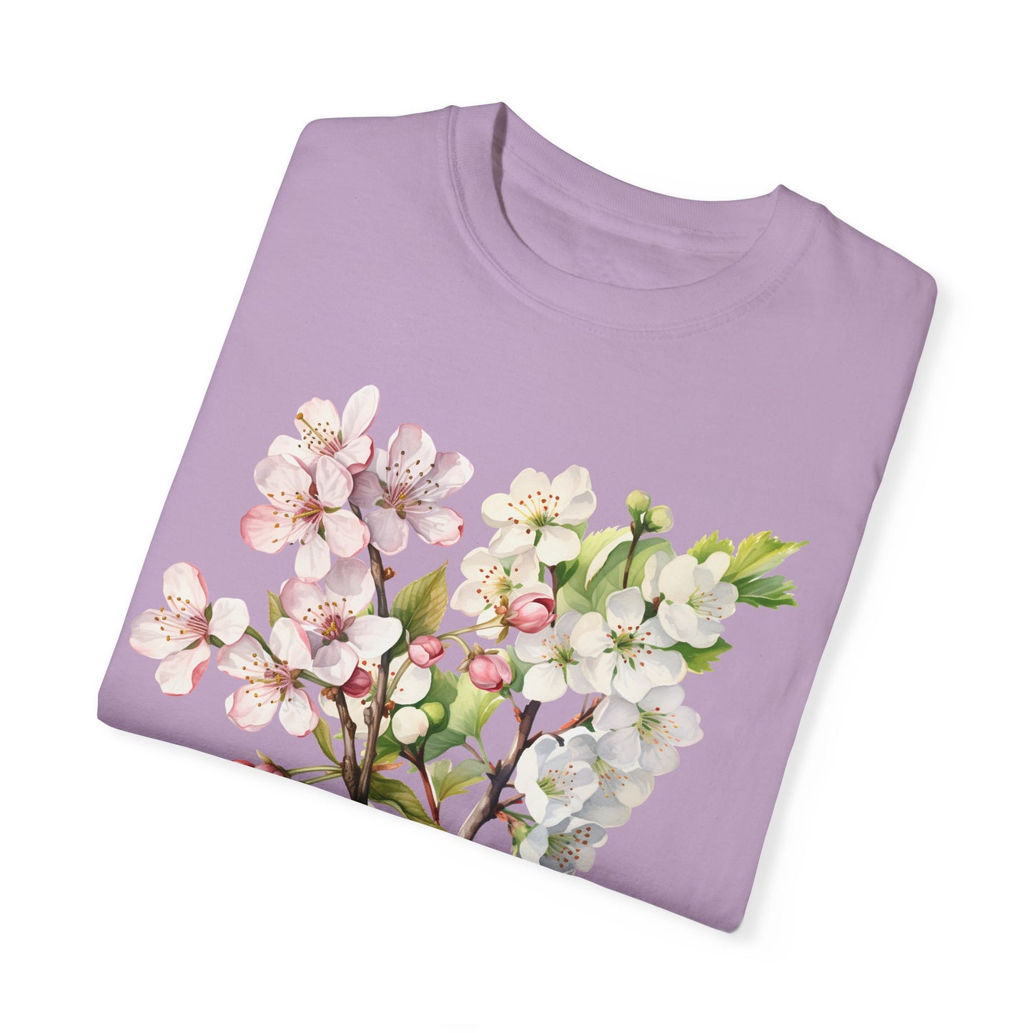 May Birth Flower "Hawthorn" - Unisex Garment-Dyed T-shirt