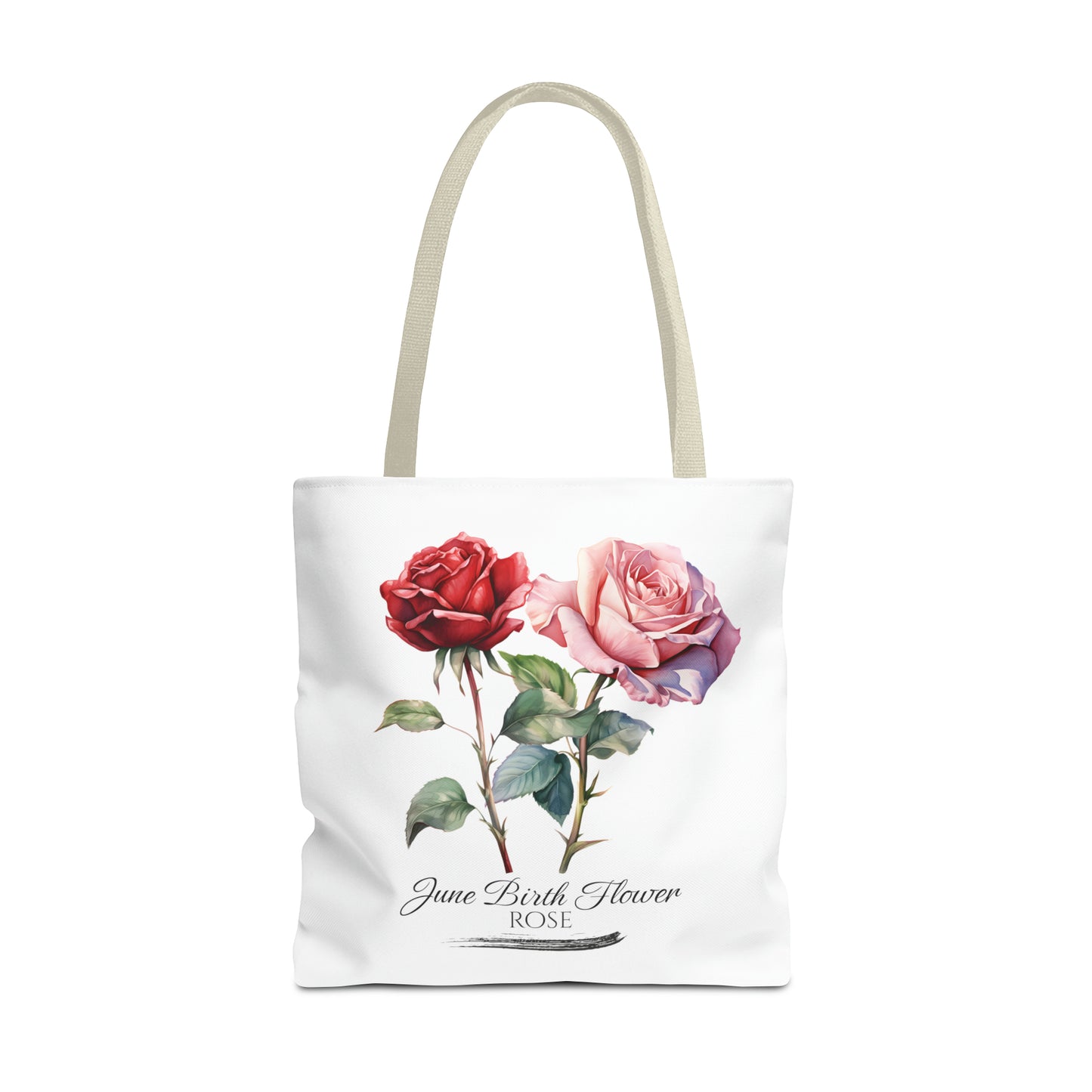 June Birth Flower: Rose - Tote Bag (AOP)