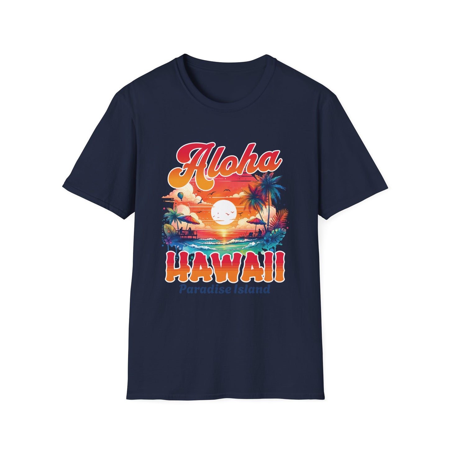 Aloha Hawaii Paradise T-Shirt - Unisex Softstyle