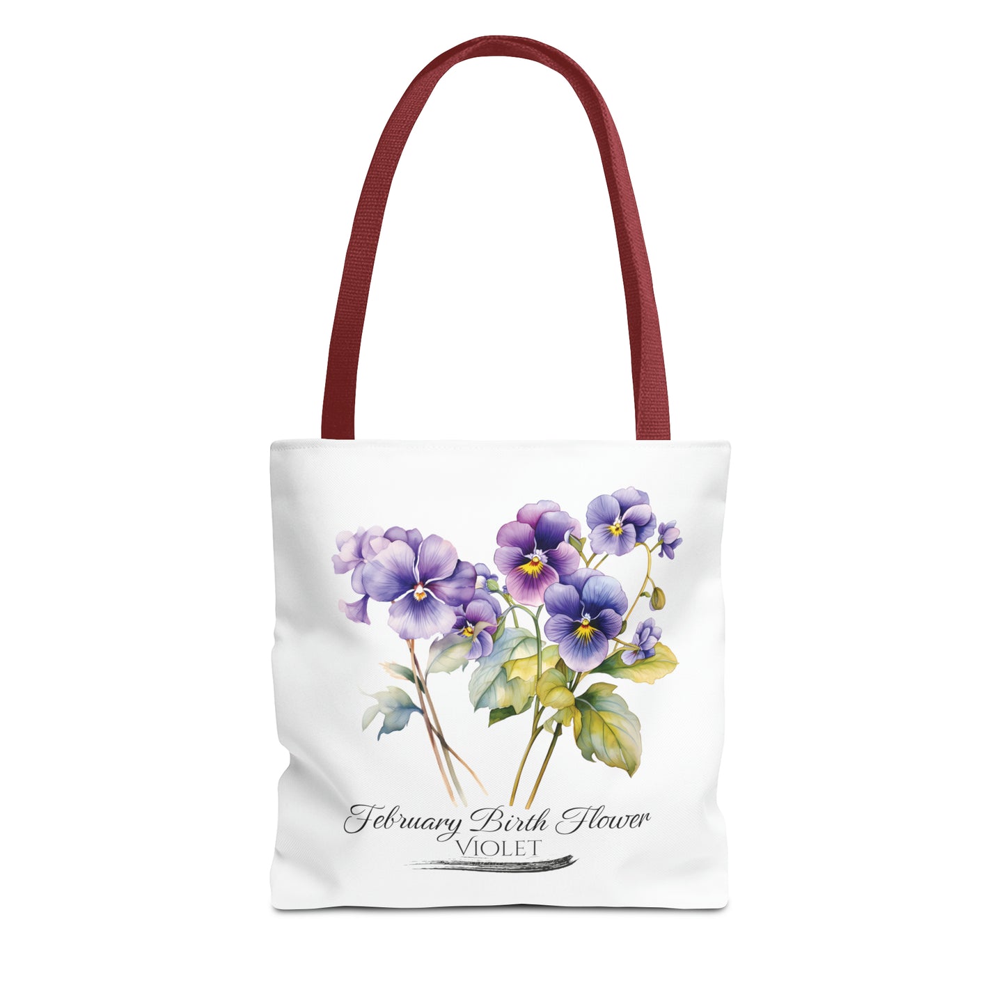 February Birth Flower: Violet - Tote Bag (AOP)