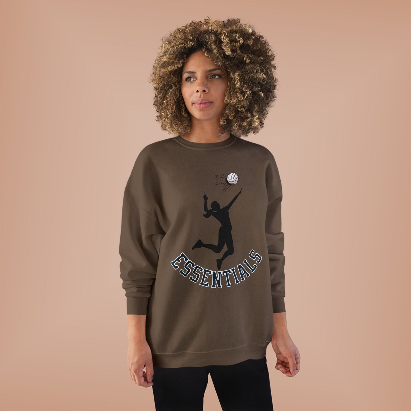 Stylish Eco-Friendly Crewneck Sweatshirt with 'Essentials' Graphic | Ideal for Athletes, Casual Wear, Sports Events and Holiday Gifts