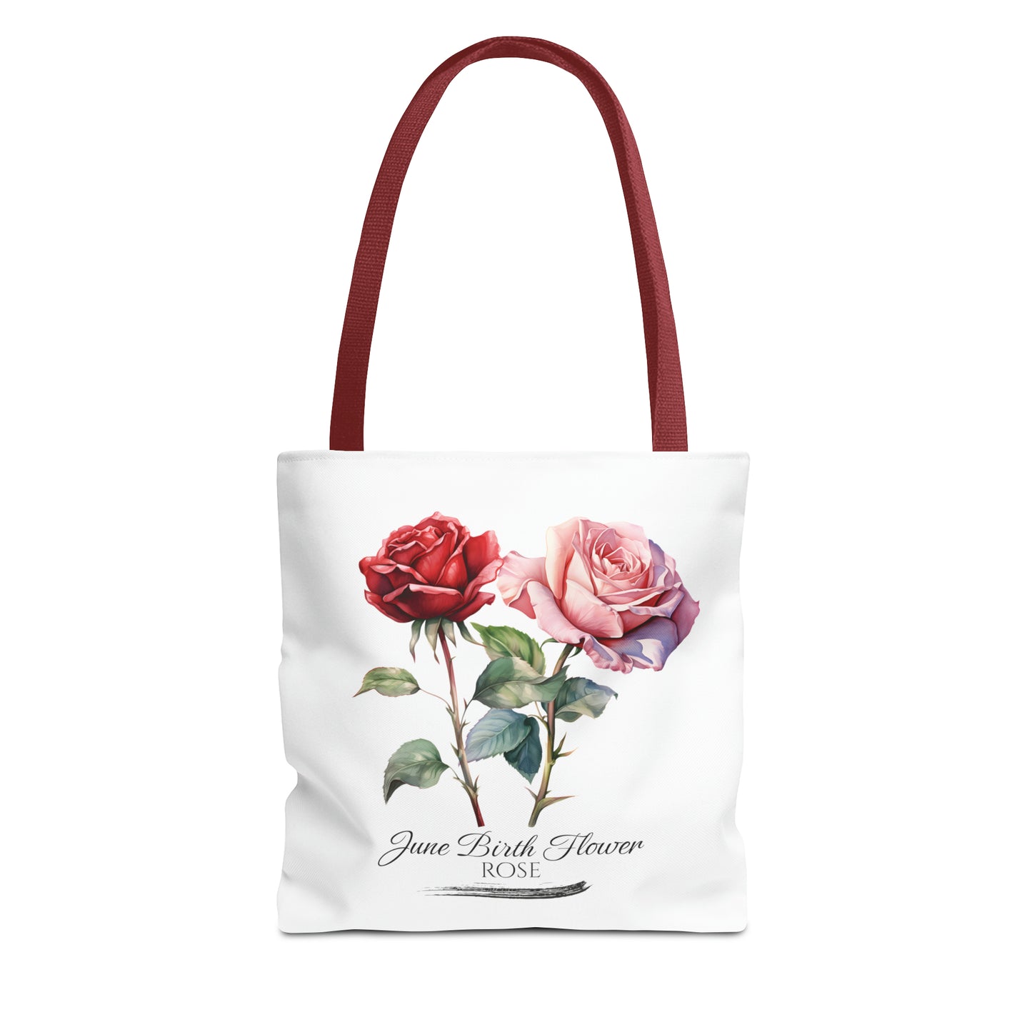 June Birth Flower: Rose - Tote Bag (AOP)
