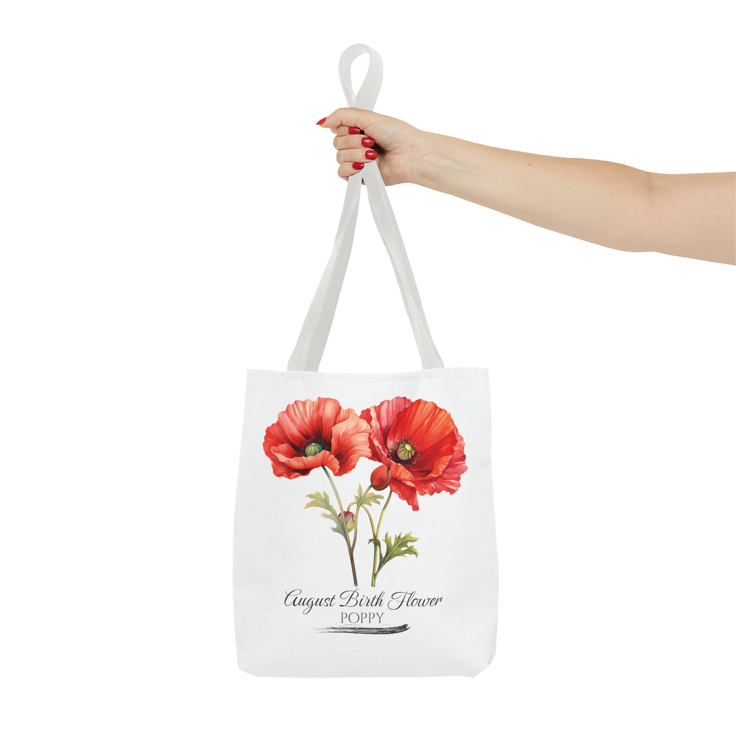August Birth Flower: Poppy - Tote Bag (AOP)