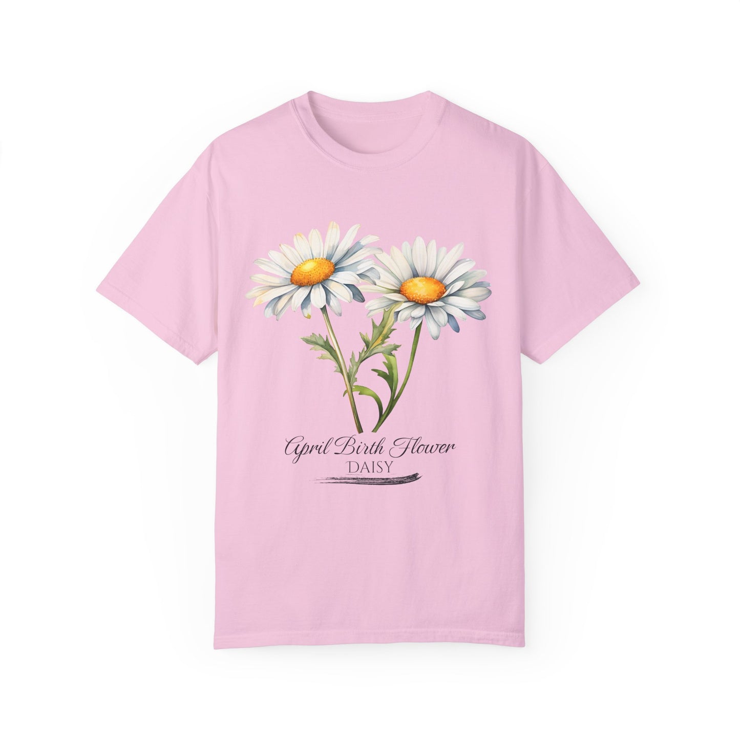 April Birth Flower "Daisy" - Unisex Garment-Dyed T-shirt