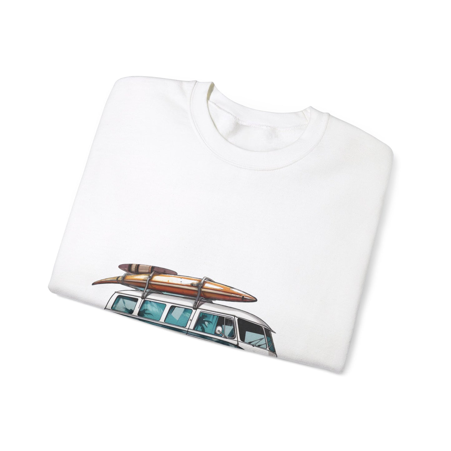 Retro Surf Van - Unisex Heavy Blend™ Crewneck Sweatshirt