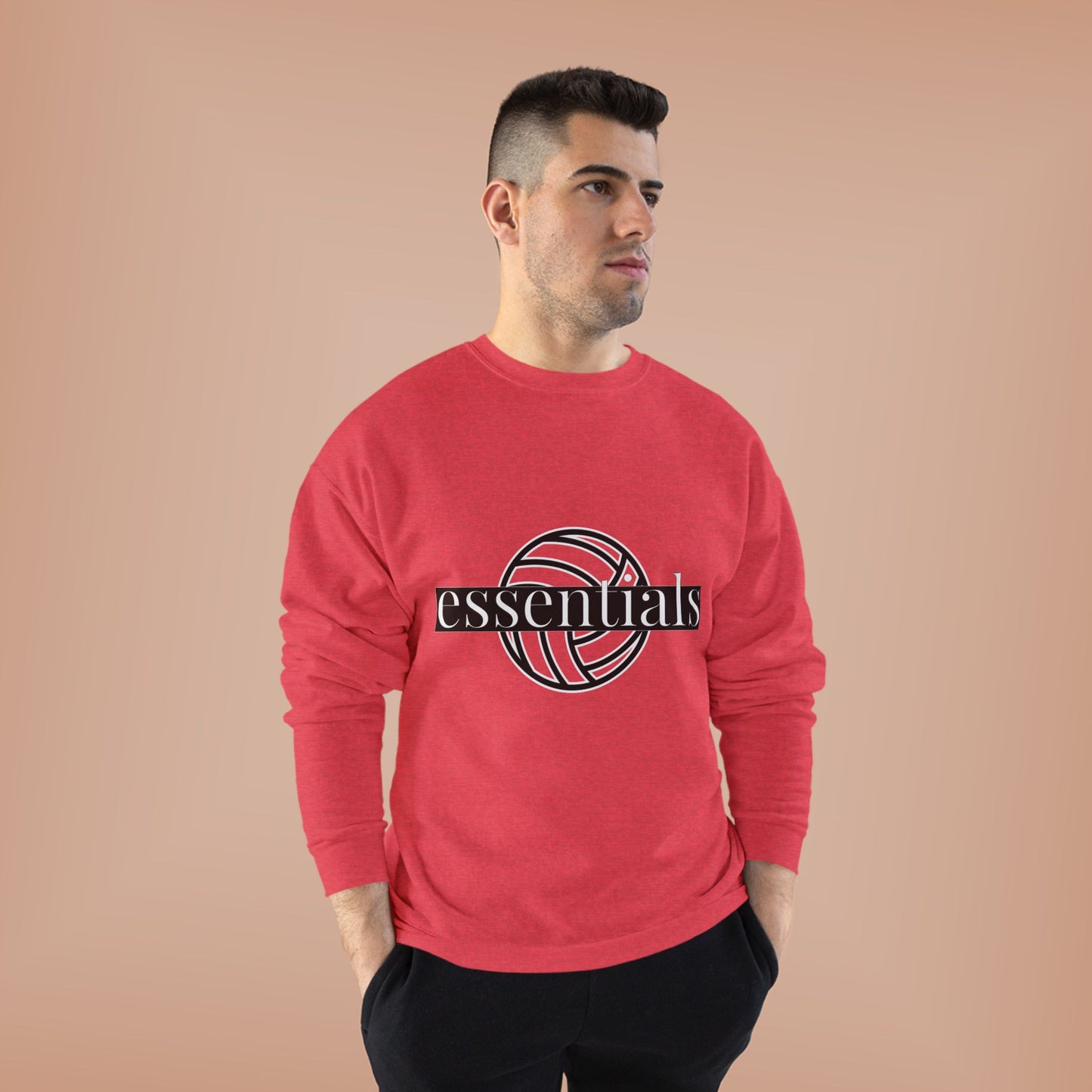 Unisex Eco-Friendly Volleyball Sweatshirt, Casual Sportswear for Athletes, Great for Gifts, Team Spiritwear, Eco-Conscious Fashion
