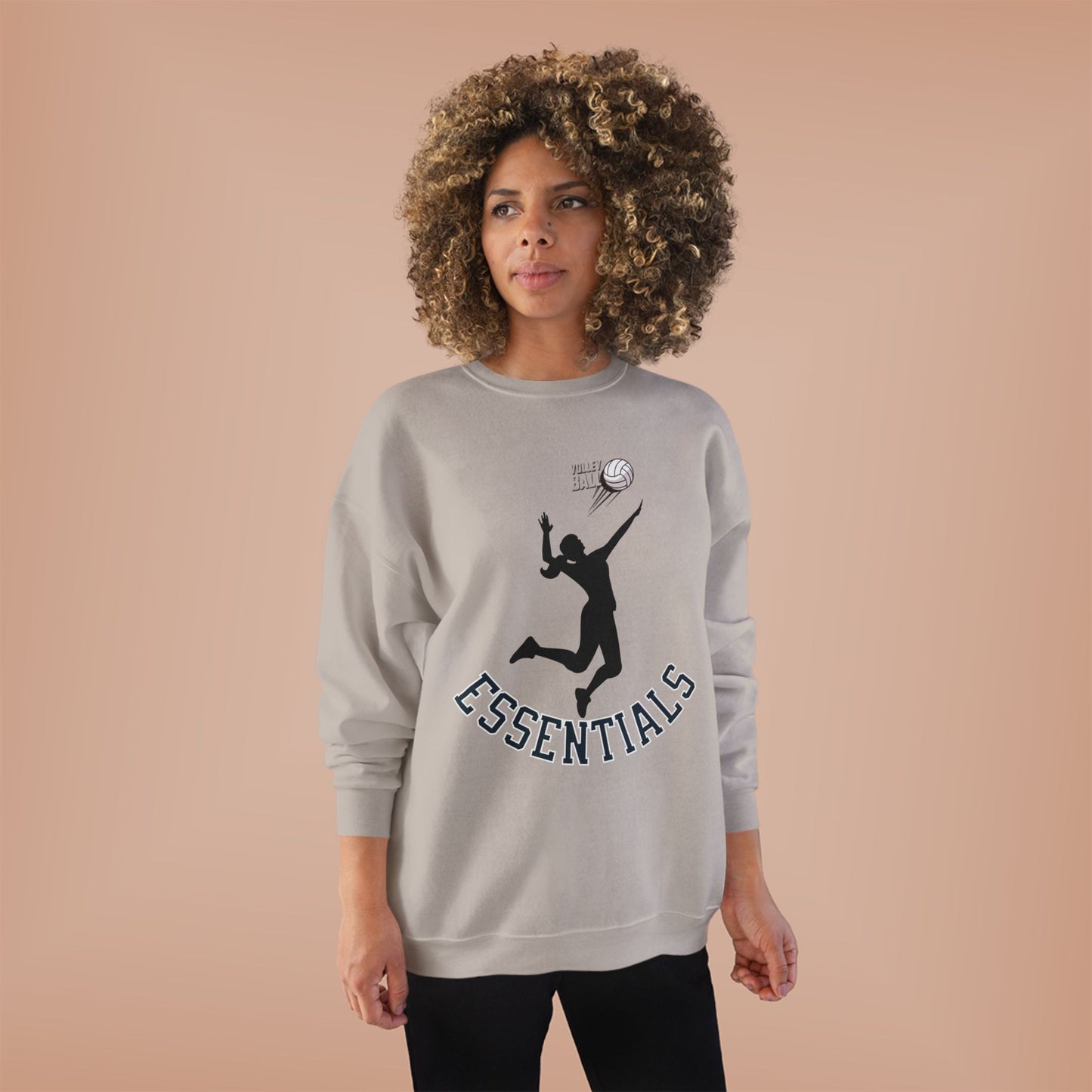 Stylish Eco-Friendly Crewneck Sweatshirt with 'Essentials' Graphic | Ideal for Athletes, Casual Wear, Sports Events and Holiday Gifts