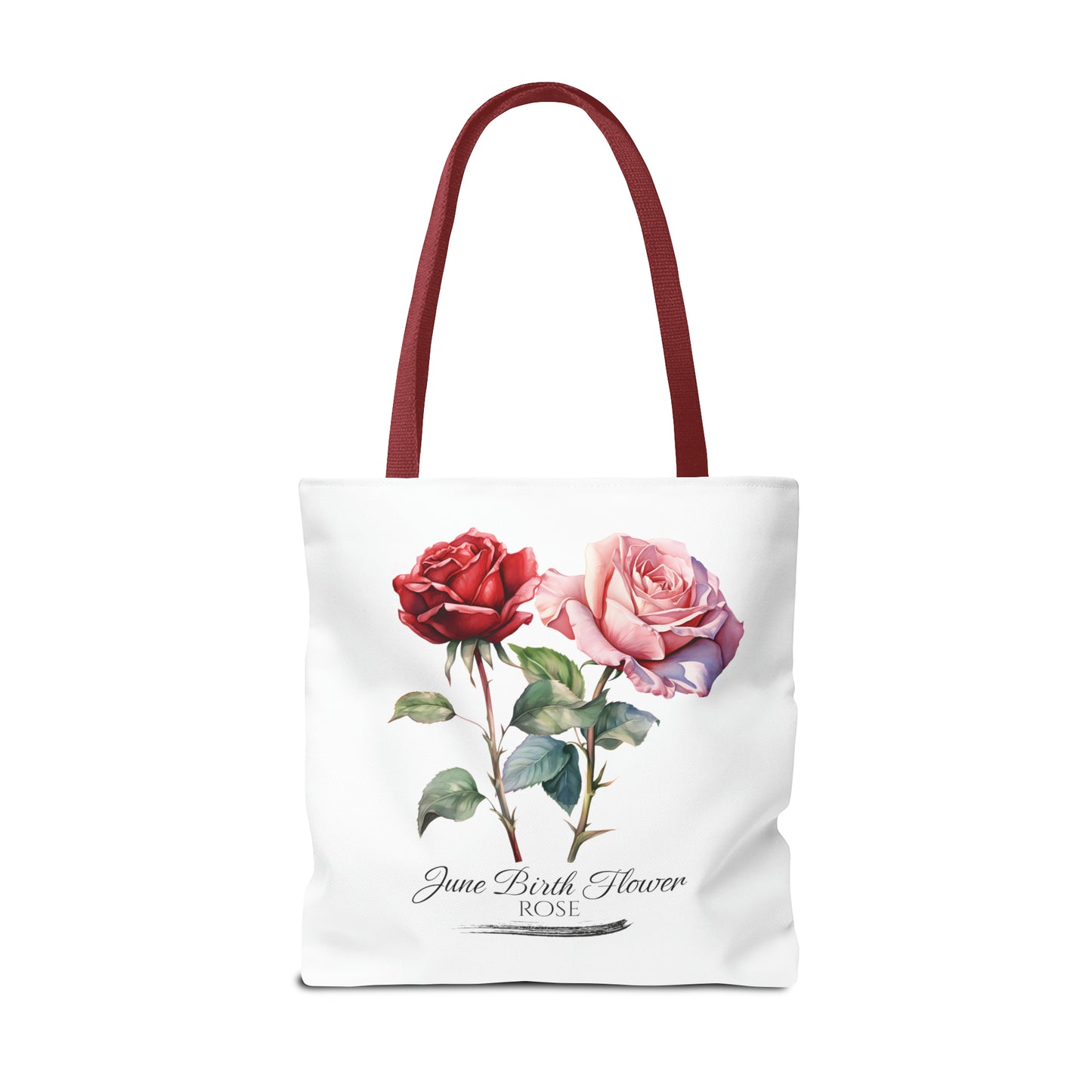 June Birth Flower: Rose - Tote Bag (AOP)