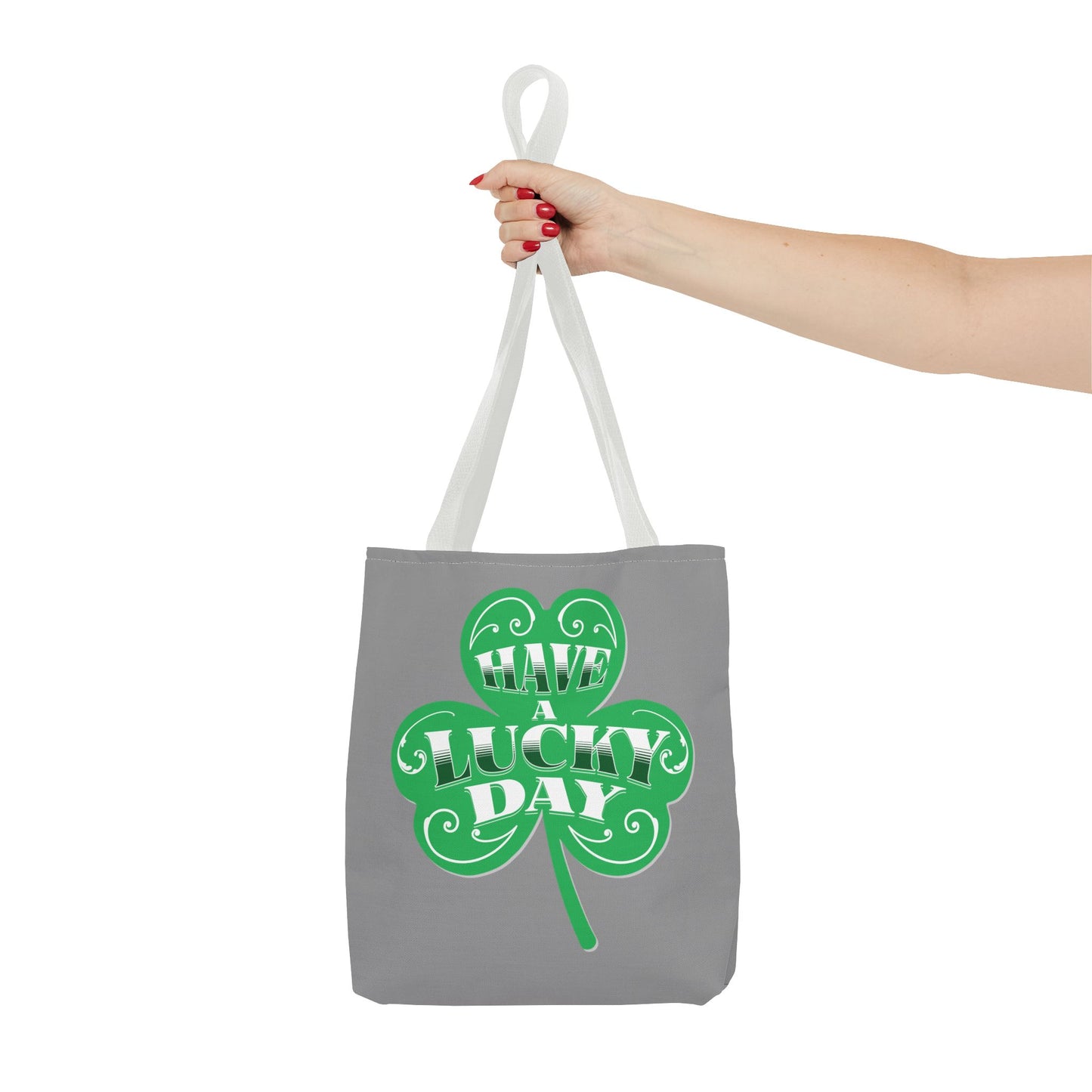 Lucky Day Tote Bag - St. Patrick's Day Gift, Eco-Friendly Shopper, Fun Everyday Use, Green Clover Design, Lucky Charm