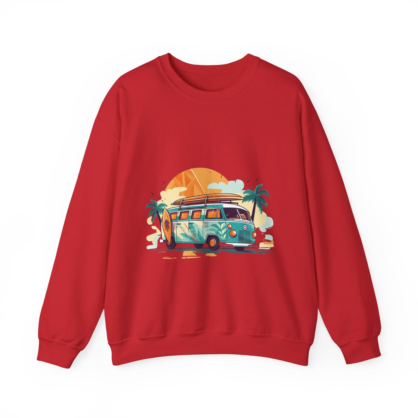 Retro Surf Van - Unisex Heavy Blend™ Crewneck Sweatshirt