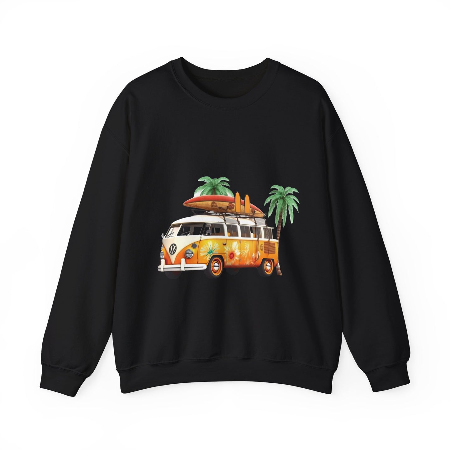Retro Surf Van - Unisex Heavy Blend™ Crewneck Sweatshirt