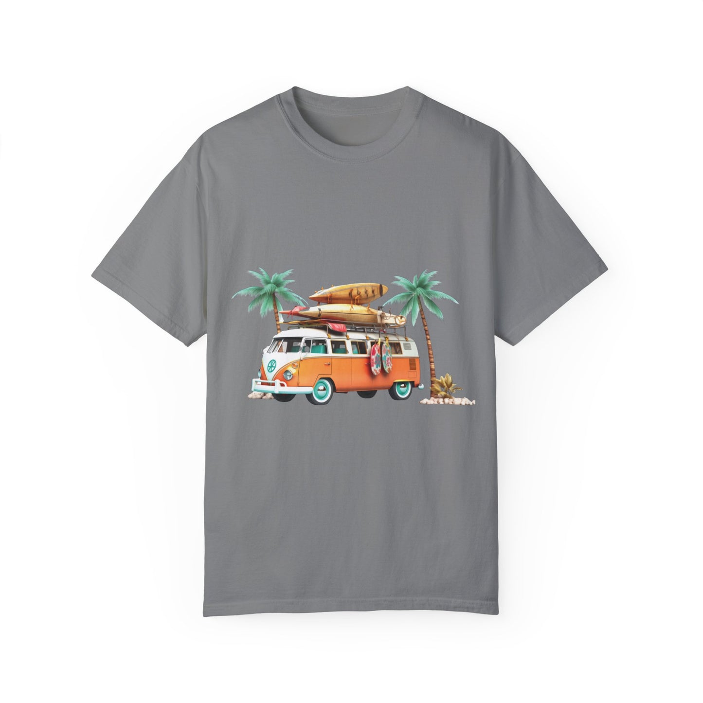 Retro Surf Van: Unisex Garment-Dyed T-shirt