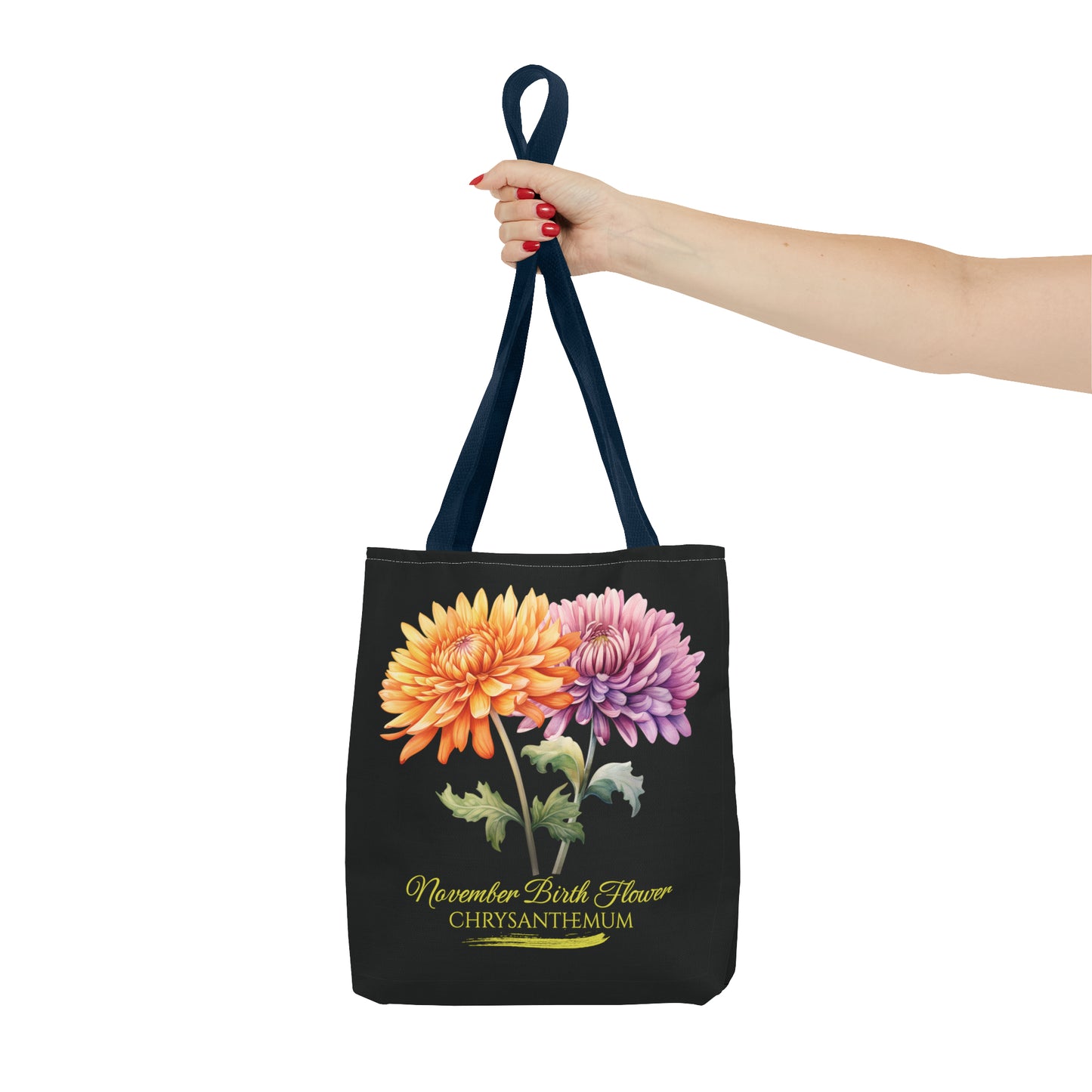 November Birth Flower: Chrysanthemum - Tote Bag (AOP)