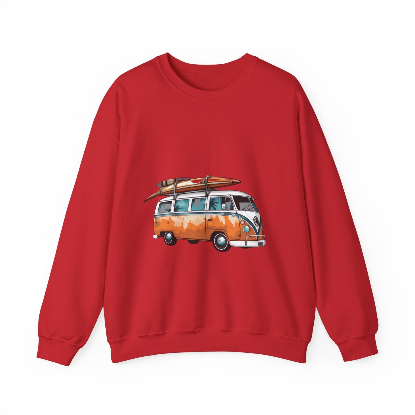 Retro Surf Van - Unisex Heavy Blend™ Crewneck Sweatshirt