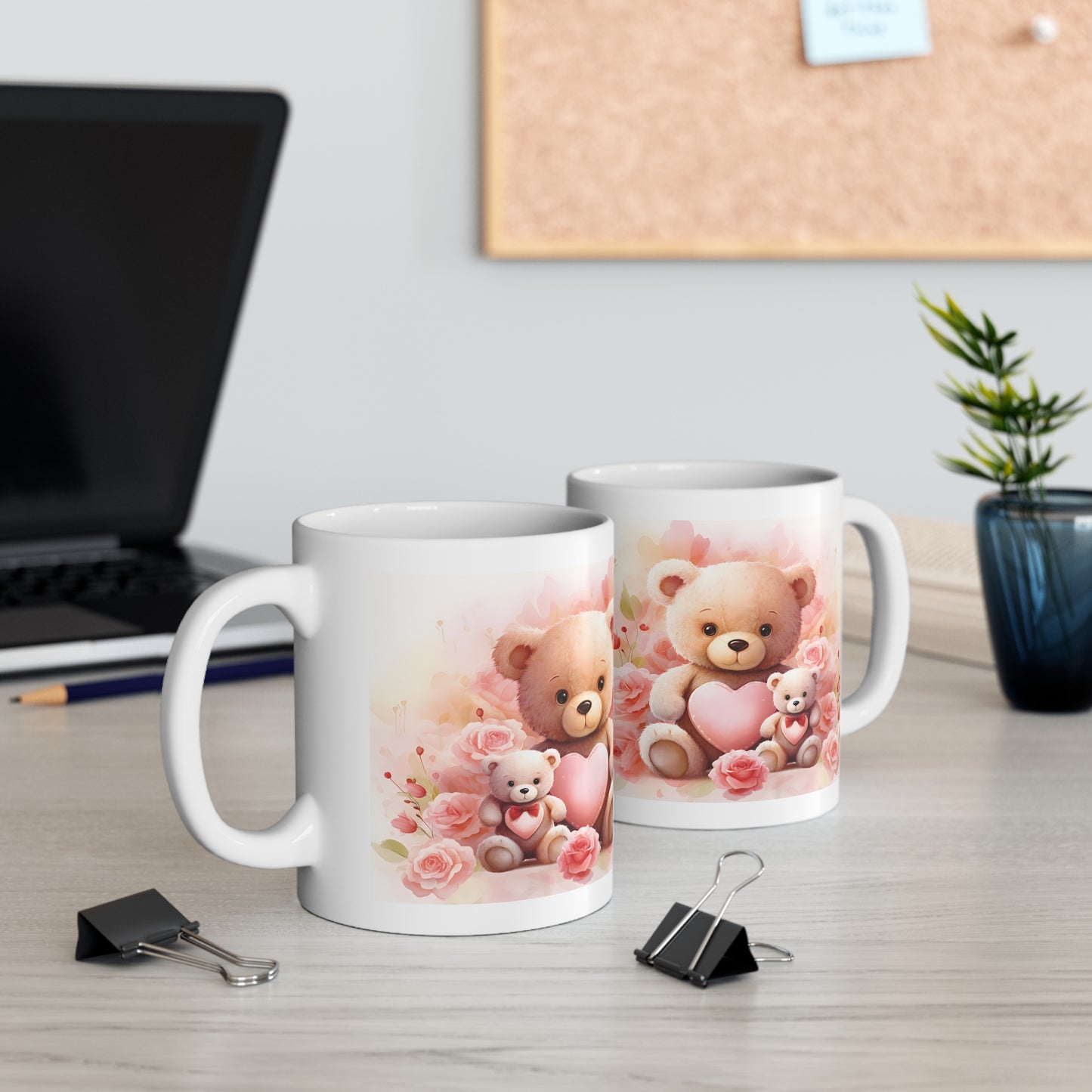 Valentine's Teddy Bear: Ceramic Mug 11oz