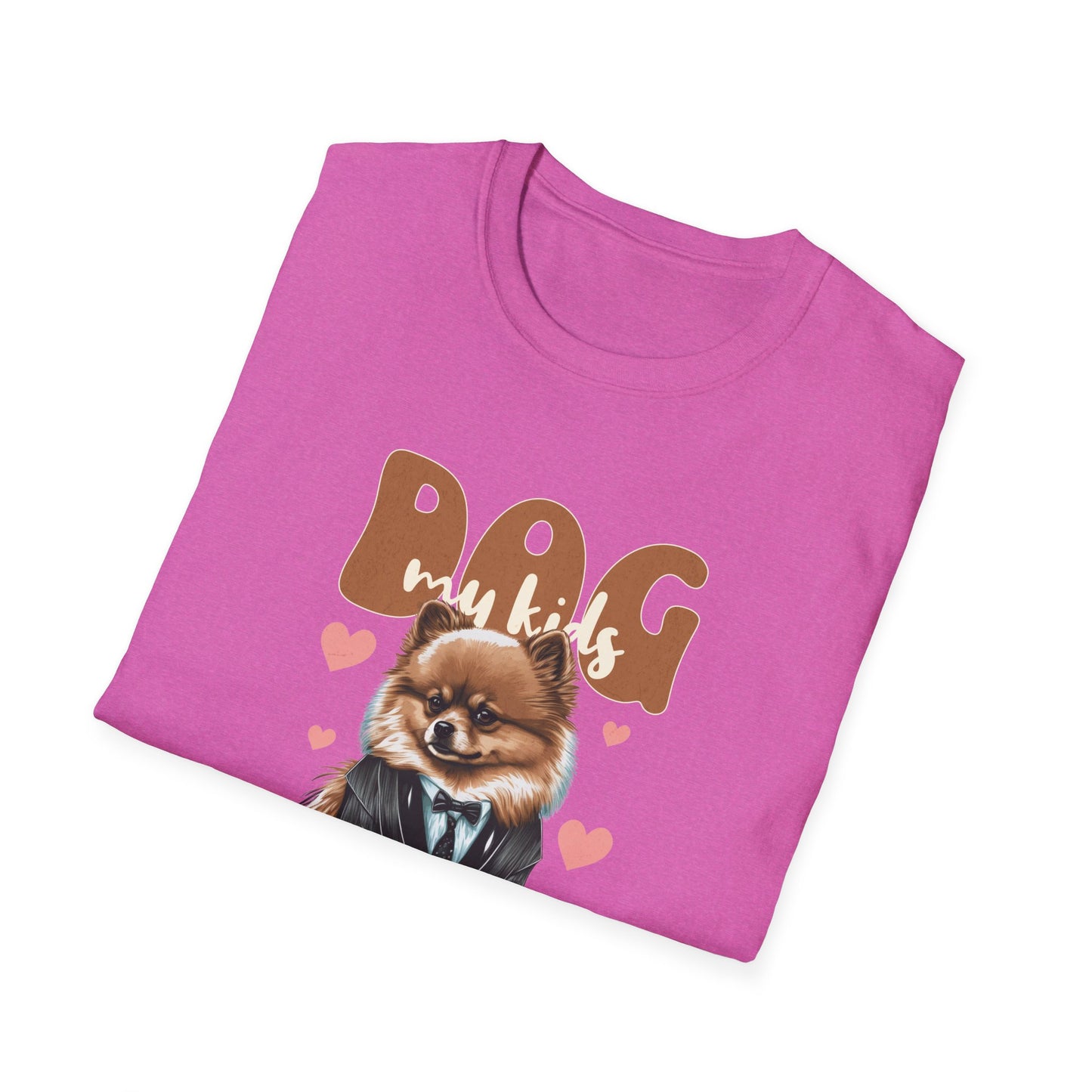 Dog Mom Softstyle T-Shirt - My Kids Have Paw Print Design