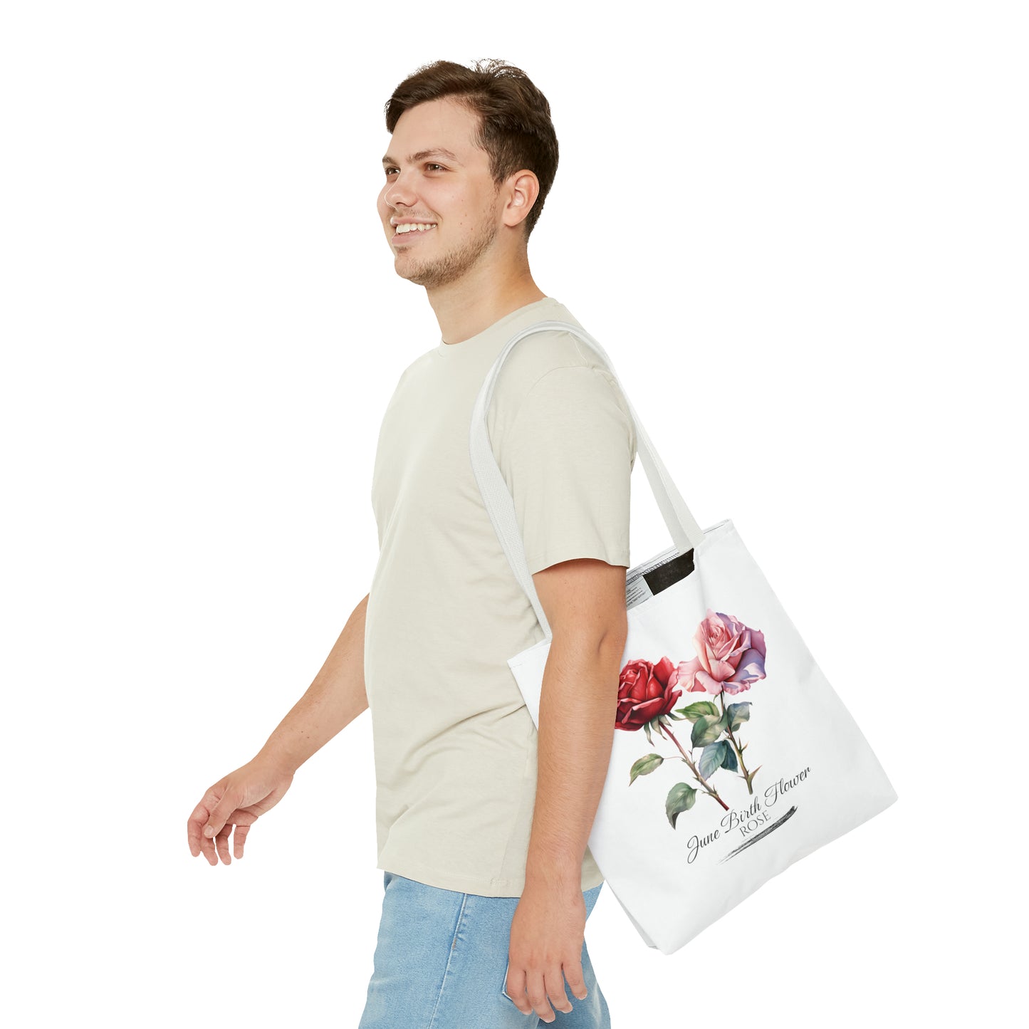 June Birth Flower: Rose - Tote Bag (AOP)