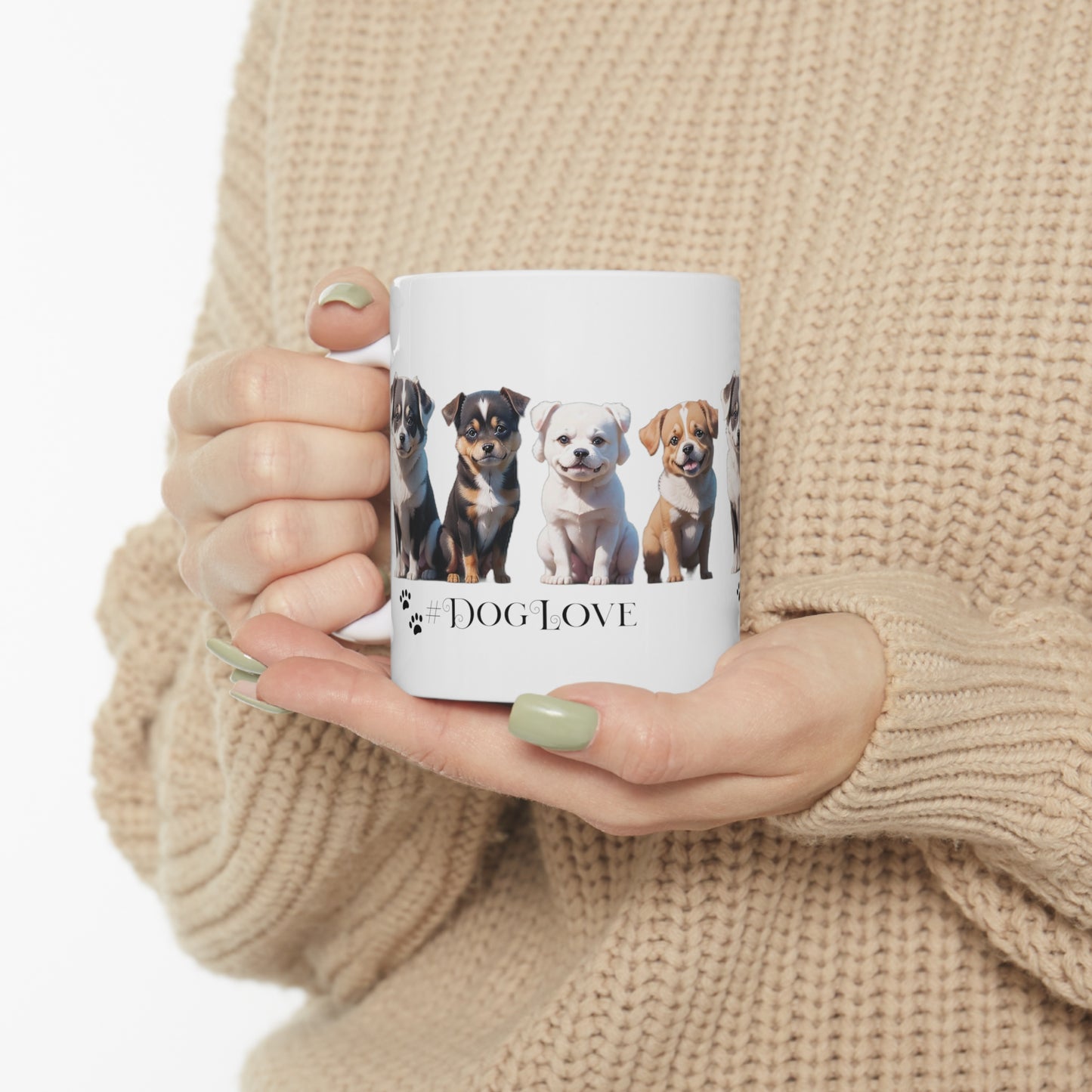 Ceramic Mug 11oz: #DogLove
