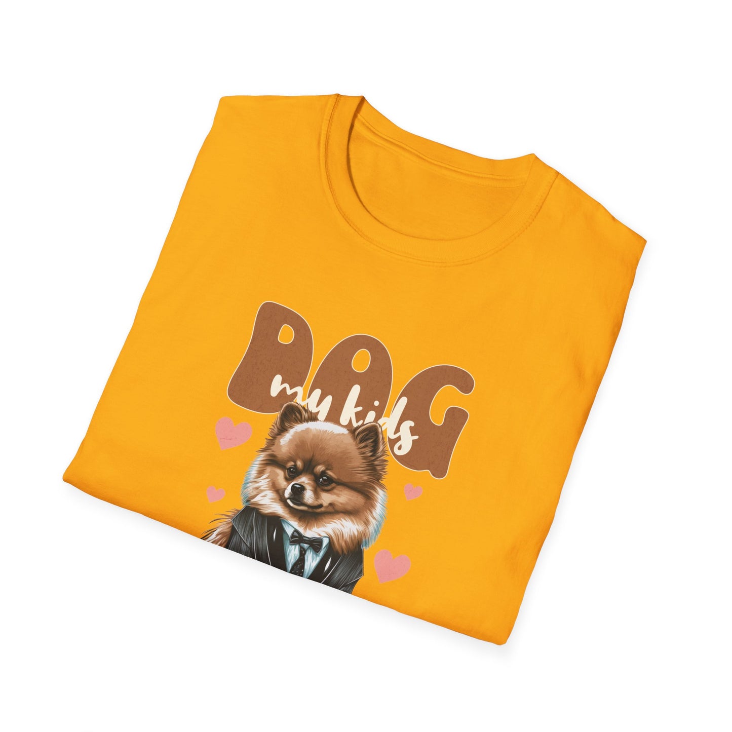 Dog Mom Softstyle T-Shirt - My Kids Have Paw Print Design