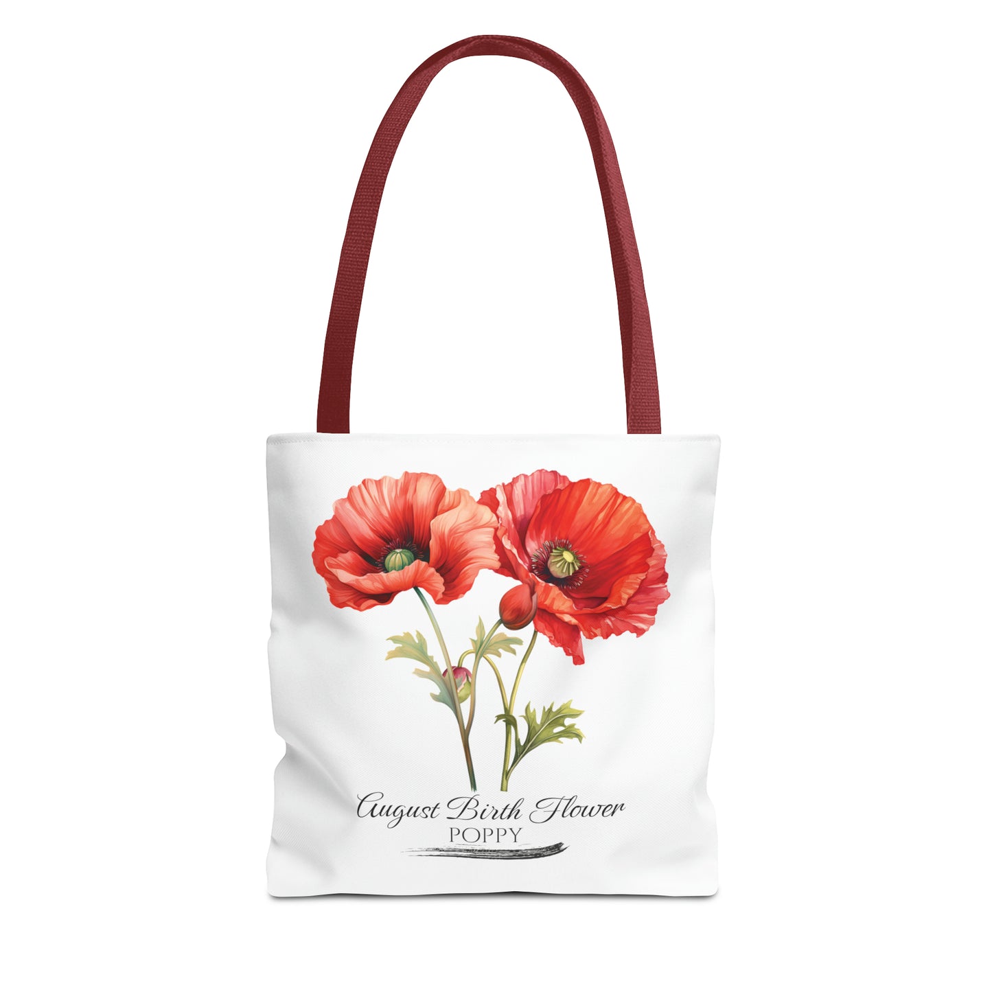 August Birth Flower: Poppy - Tote Bag (AOP)