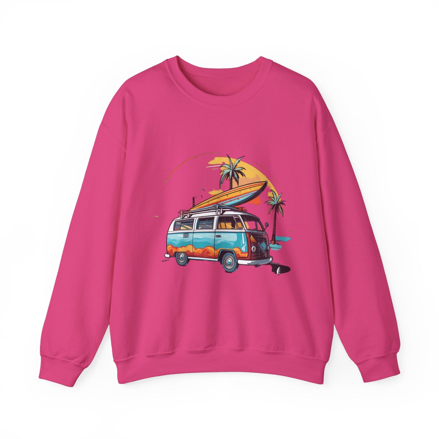 Retro Surf Van - Unisex Heavy Blend™ Crewneck Sweatshirt