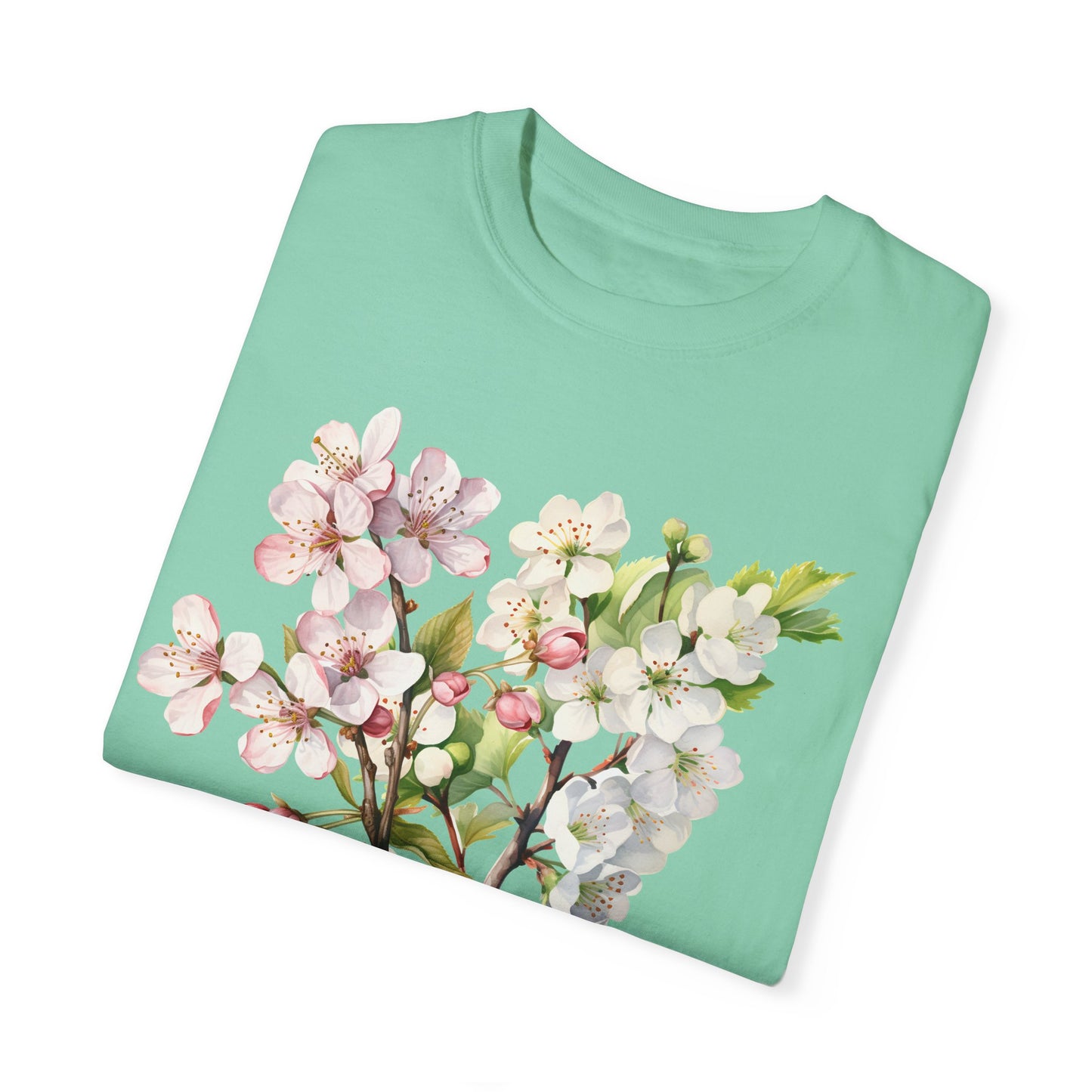 May Birth Flower "Hawthorn" - Unisex Garment-Dyed T-shirt