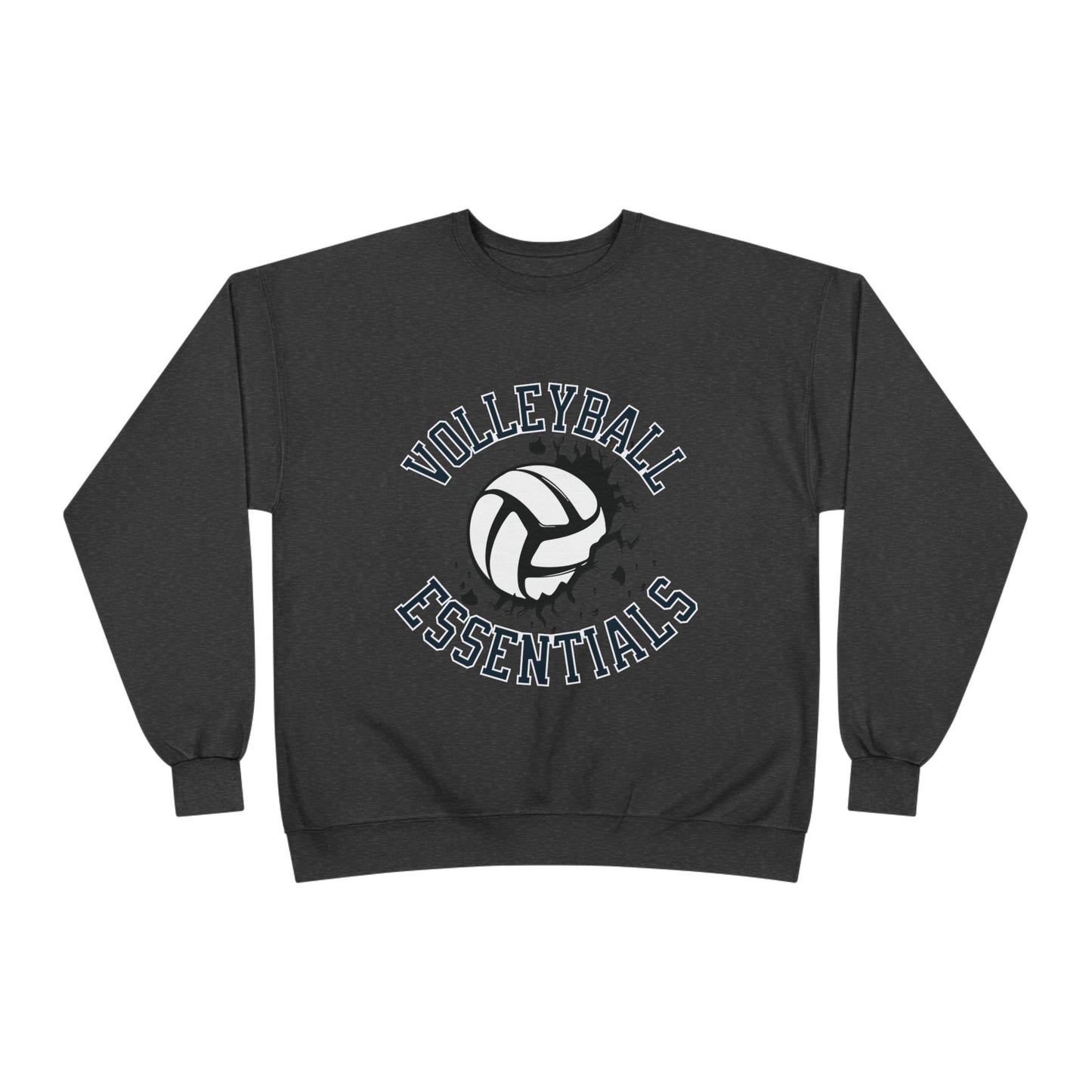 Volleyball Essentials Eco-Friendly Sweatshirt, Casual Sportswear, Gift for Volleyball Players, Team Apparel, Workout Clothing