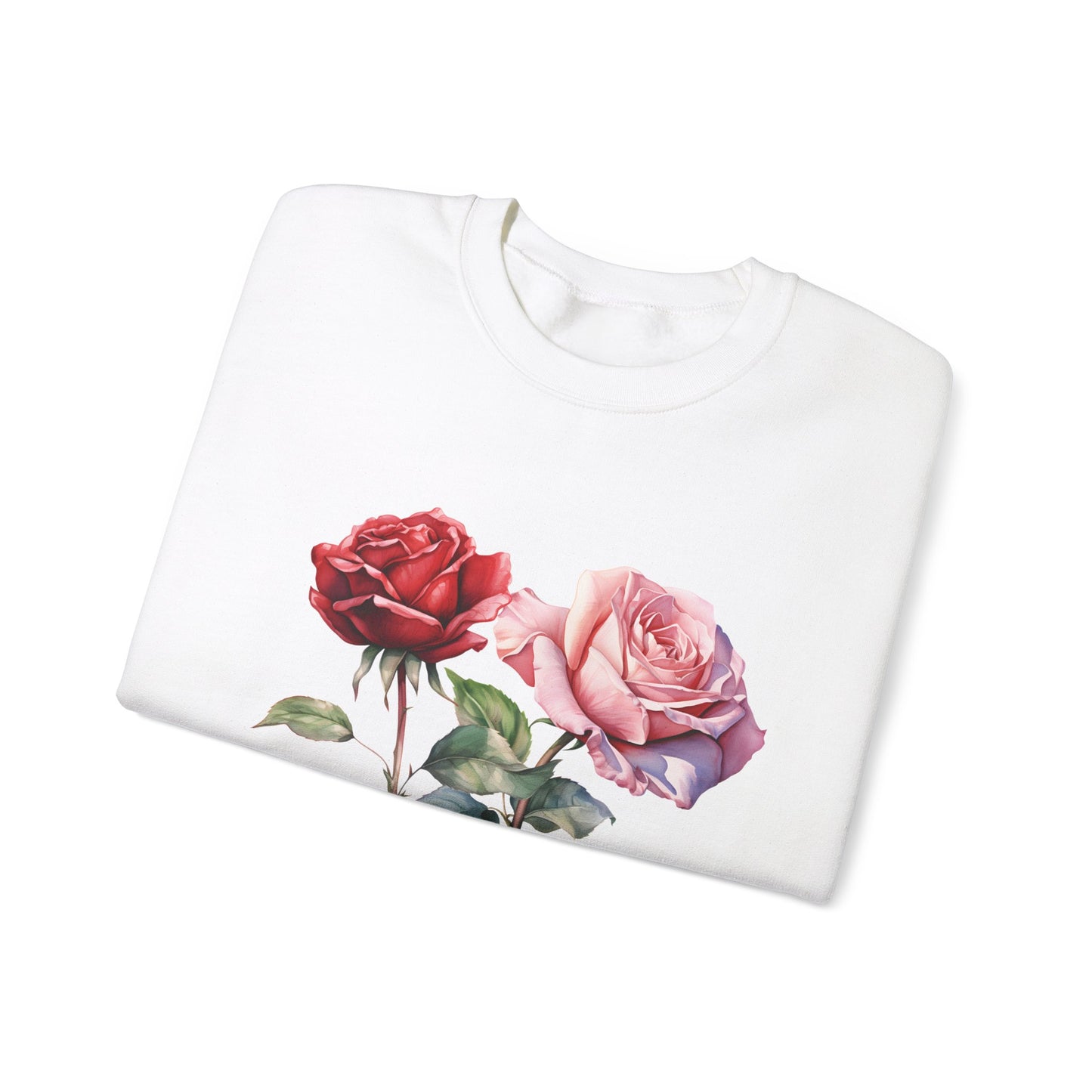 June Birth Flower (Rose) - Unisex Heavy Blend™ Crewneck Sweatshirt