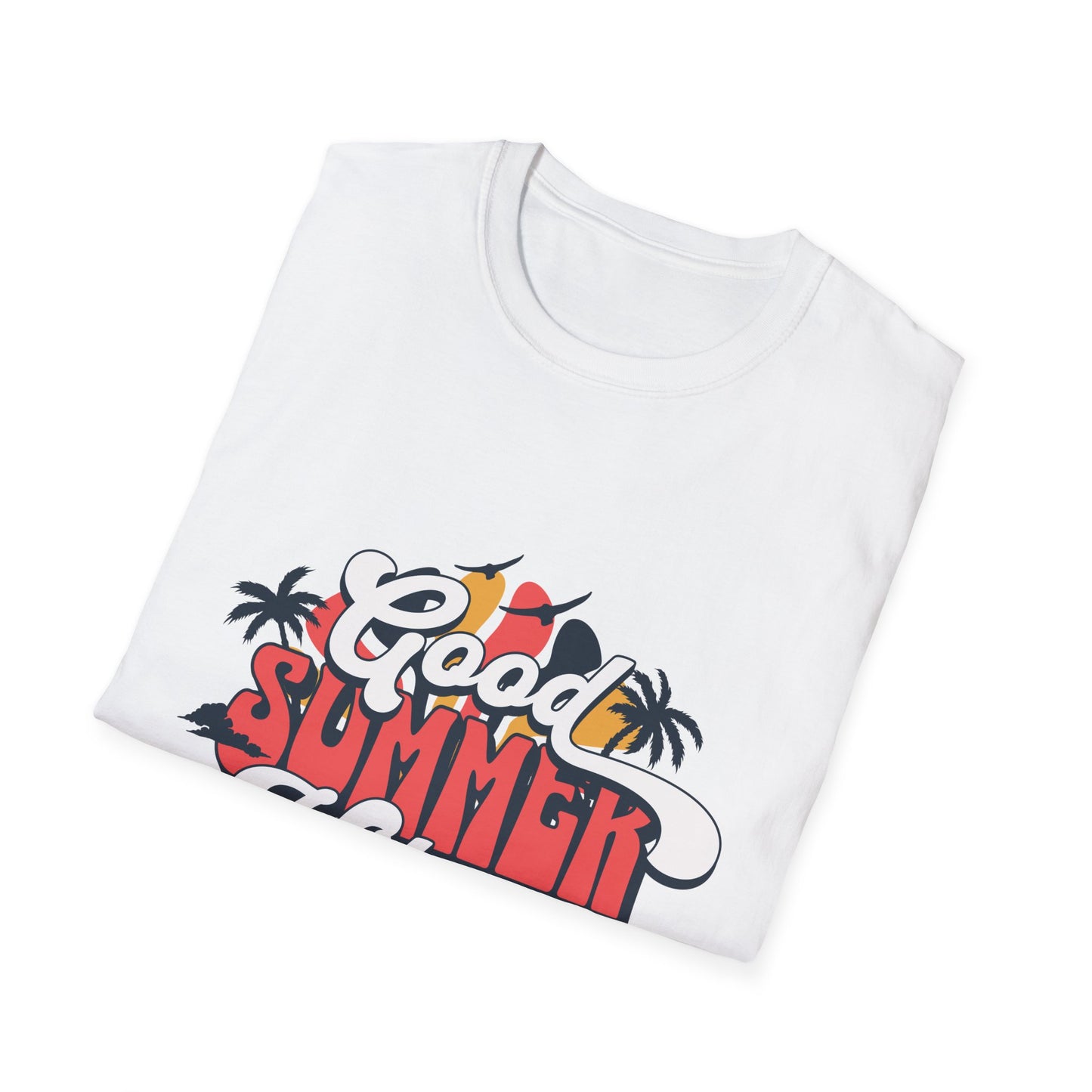 Summer Vibes T-Shirt, Good Summer Vibes Tee, Unisex Graphic Shirt, Beachwear, Vacation Outfit, Casual Wear, Gift Idea