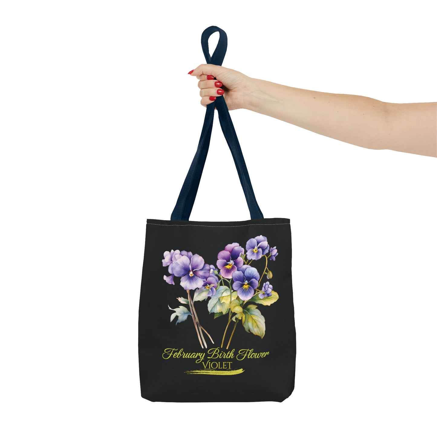 February Birth Flower: Violet - Tote Bag (AOP)