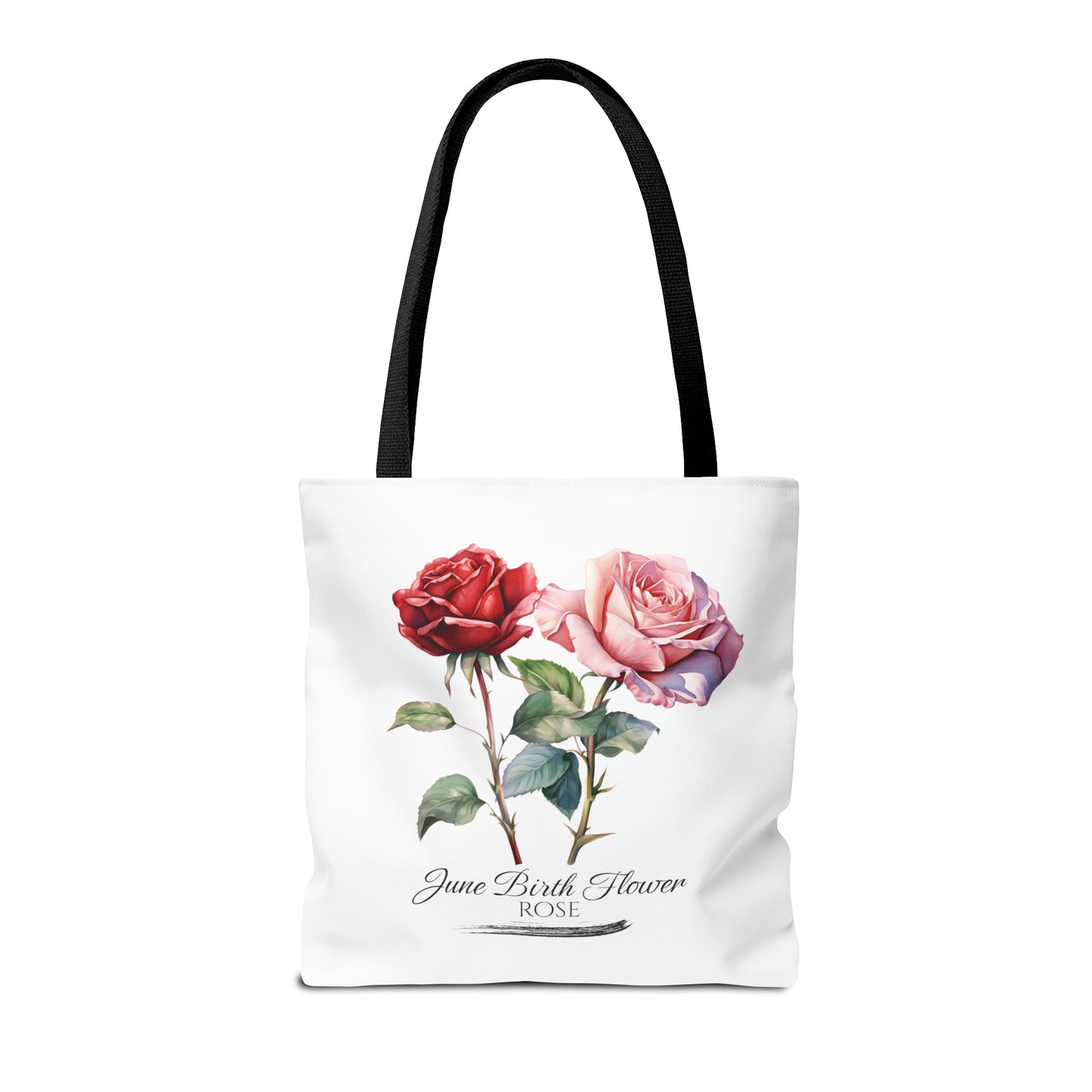 June Birth Flower: Rose - Tote Bag (AOP)