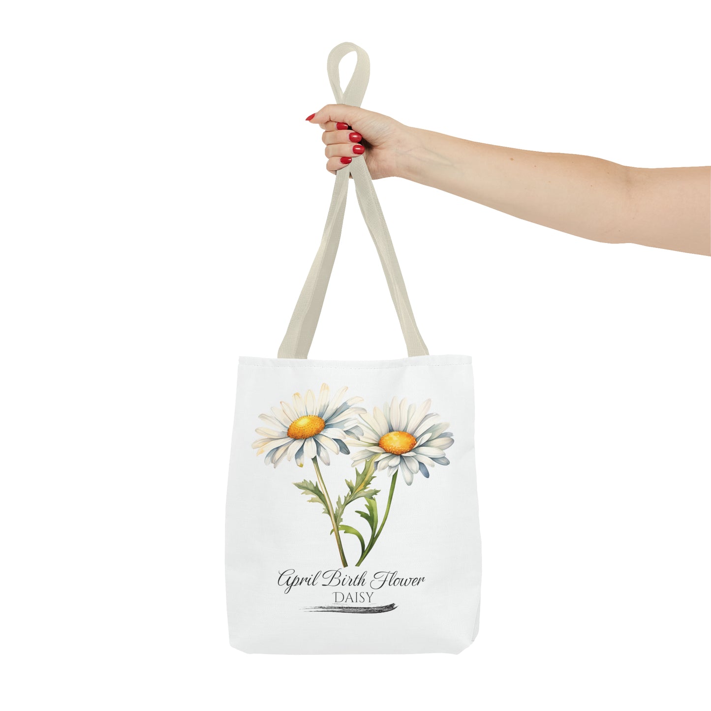 April Birth Flower: Daisy - Tote Bag (AOP)